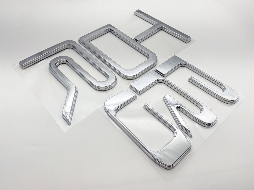 Chrome Raised Tailgate Insert Letters Tailgate Letters Insert Plastic ABS Badge Fits 2022+ Tundra TRD Pro Tailgate Decals