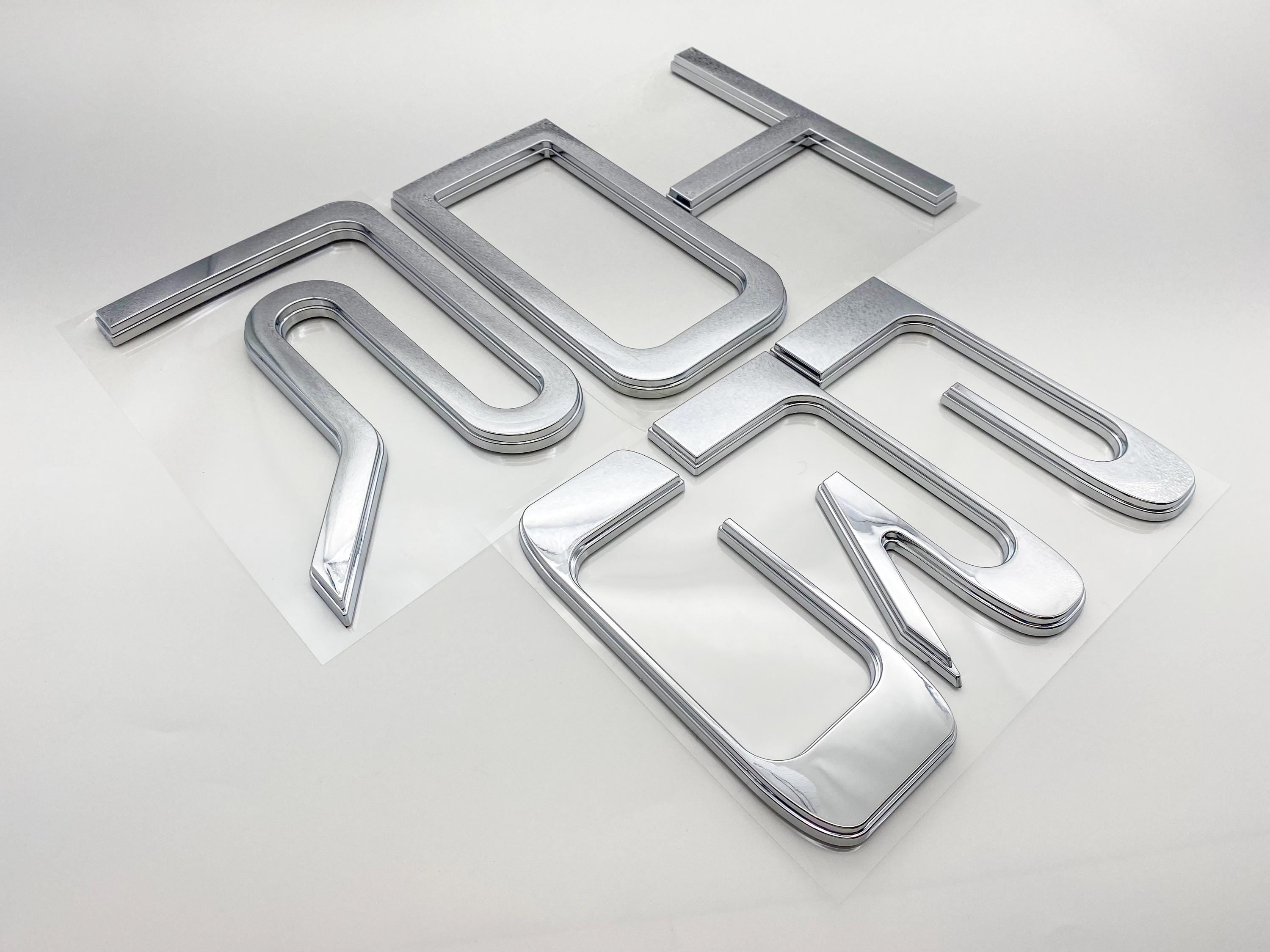 Chrome Raised Tailgate Insert Letters Tailgate Letters Insert Plastic ABS Badge Fits 2022+ Tundra TRD Pro Tailgate Decals