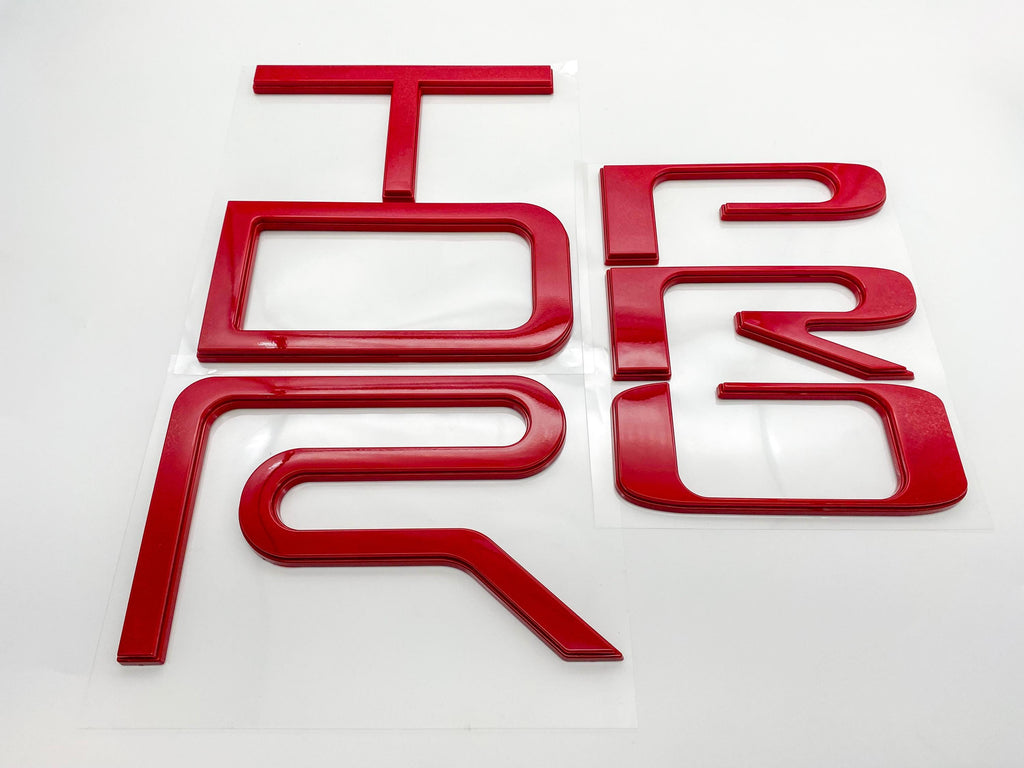 Red Raised Tailgate Insert Letters Tailgate Letters Insert Plastic ABS Badge Fits 2022+ Tundra TRD Pro Tailgate Decals