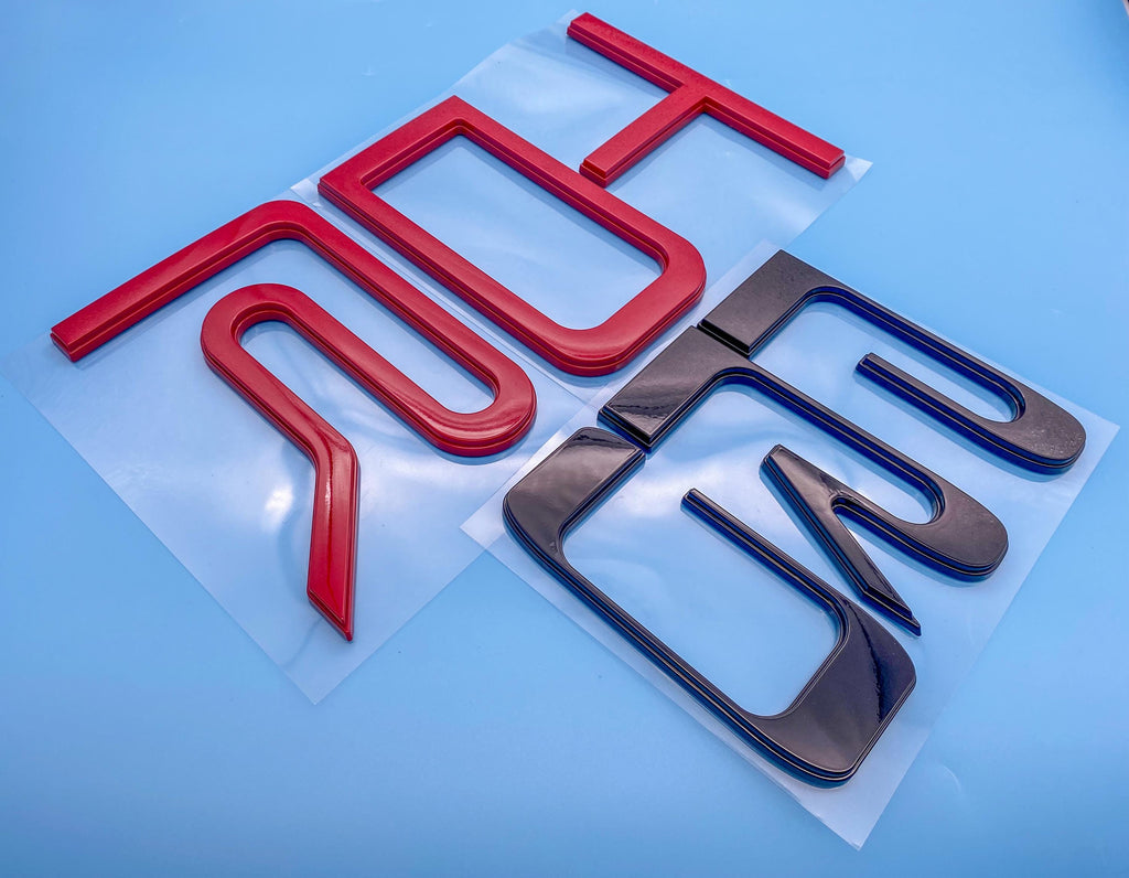 Red Black Raised Tailgate Insert Letters Tailgate Letters Insert Plastic ABS Badge Fits 2022+ Tundra TRD Pro Tailgate Decals