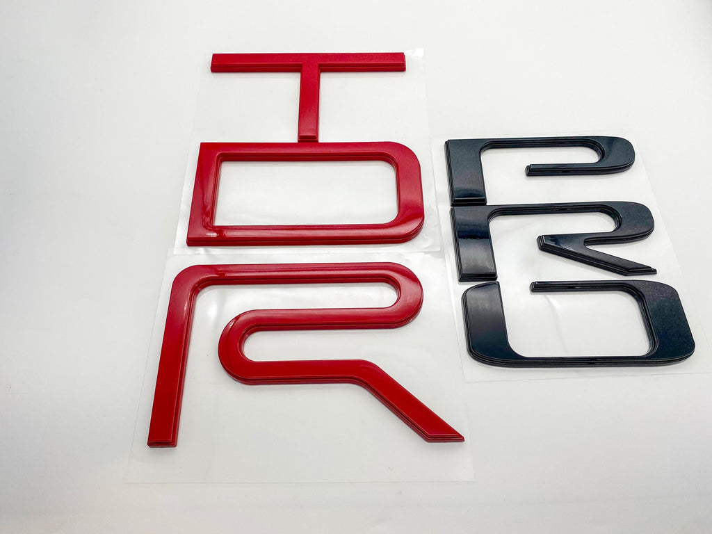 Red Black Raised Tailgate Insert Letters Tailgate Letters Insert Plastic ABS Badge Fits 2022+ Tundra TRD Pro Tailgate Decals