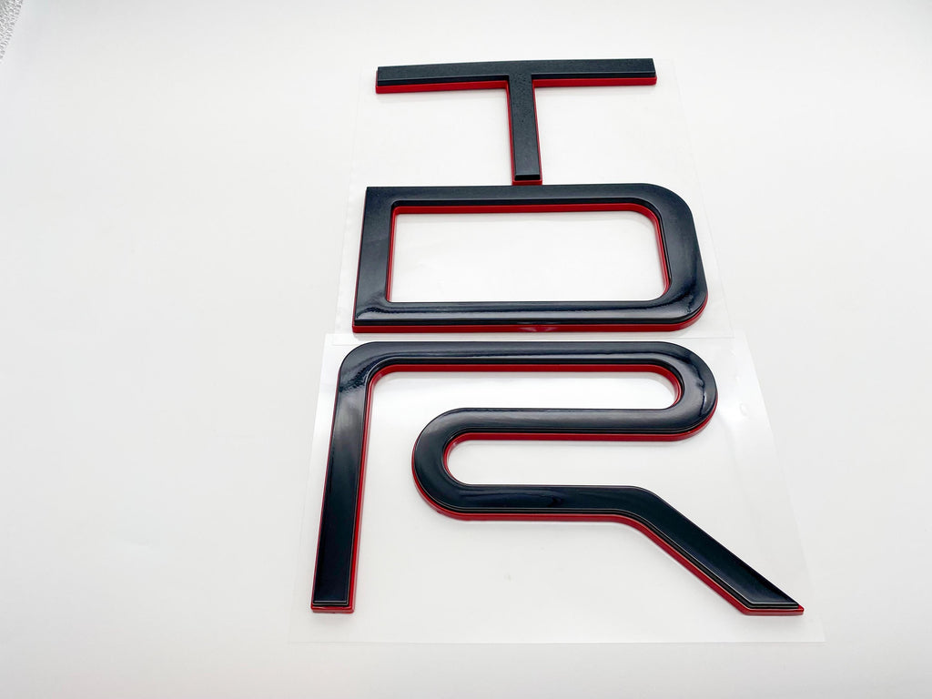 Black with Red outline Raised Tailgate Insert Letters Tailgate Letters Insert Plastic ABS Badge Fits 2022+ Tundra TRD Pro Tailgate Decals
