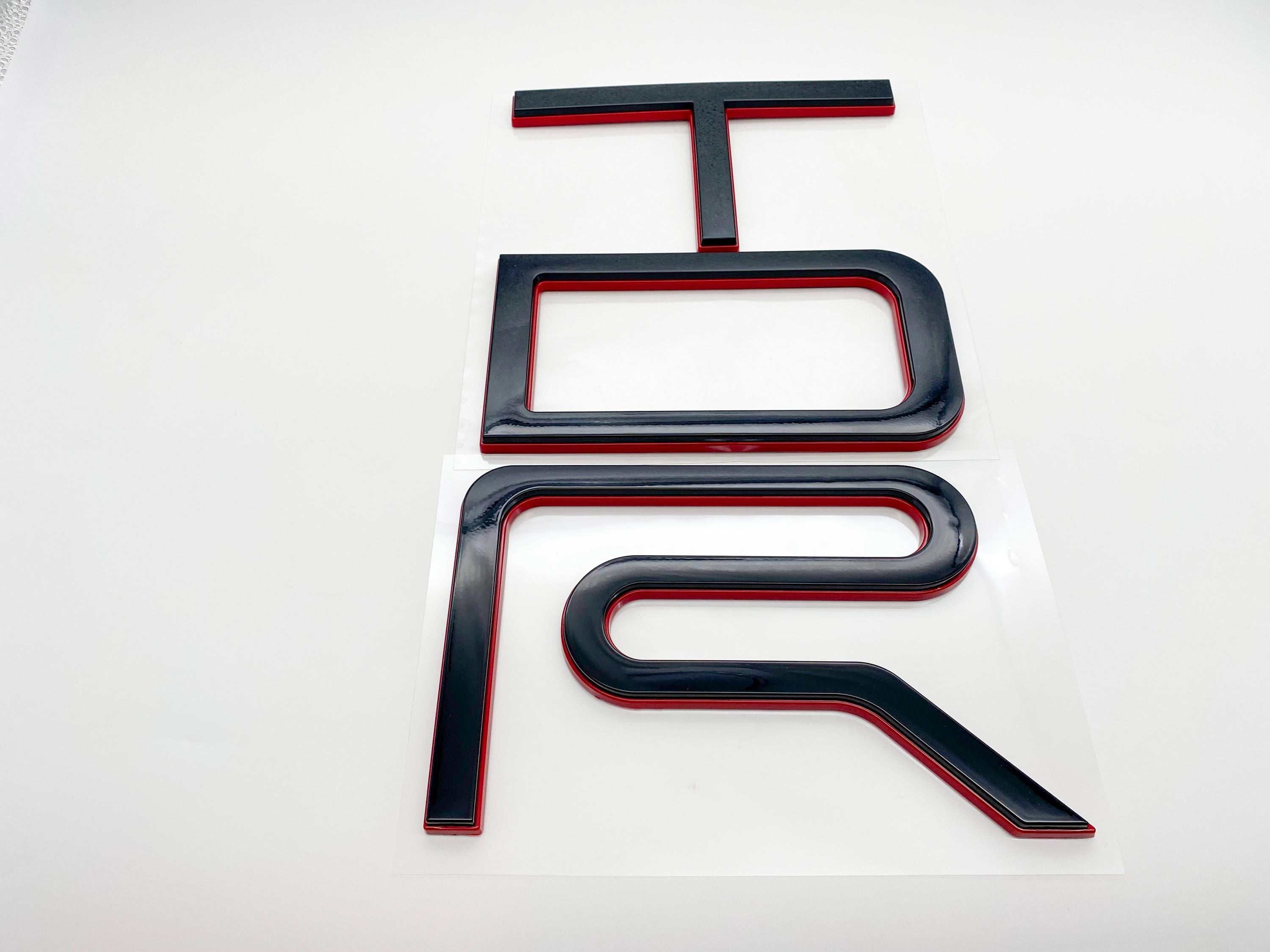 Black with Red outline Raised Tailgate Insert Letters Tailgate Letters Insert Plastic ABS Badge Fits 2022+ Tundra TRD Pro Tailgate Decals