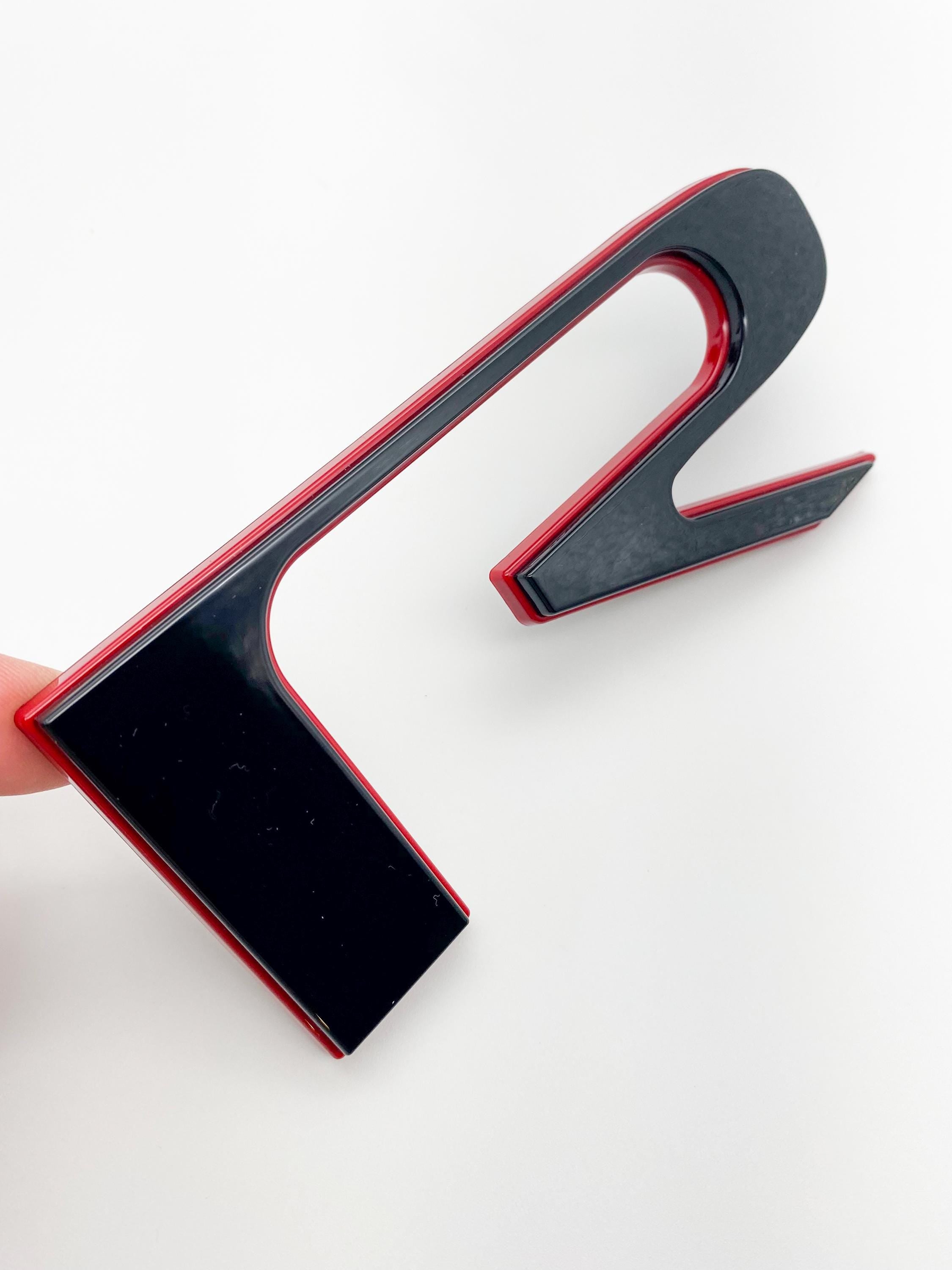 Black with Red outline Raised Tailgate Insert Letters Tailgate Letters Insert Plastic ABS Badge Fits 2022+ Tundra TRD Pro Tailgate Decals