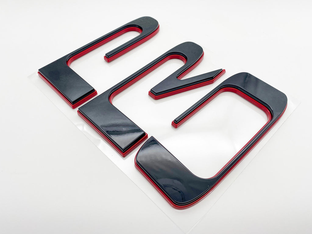 Black with Red outline Raised Tailgate Insert Letters Tailgate Letters Insert Plastic ABS Badge Fits 2022+ Tundra TRD Pro Tailgate Decals