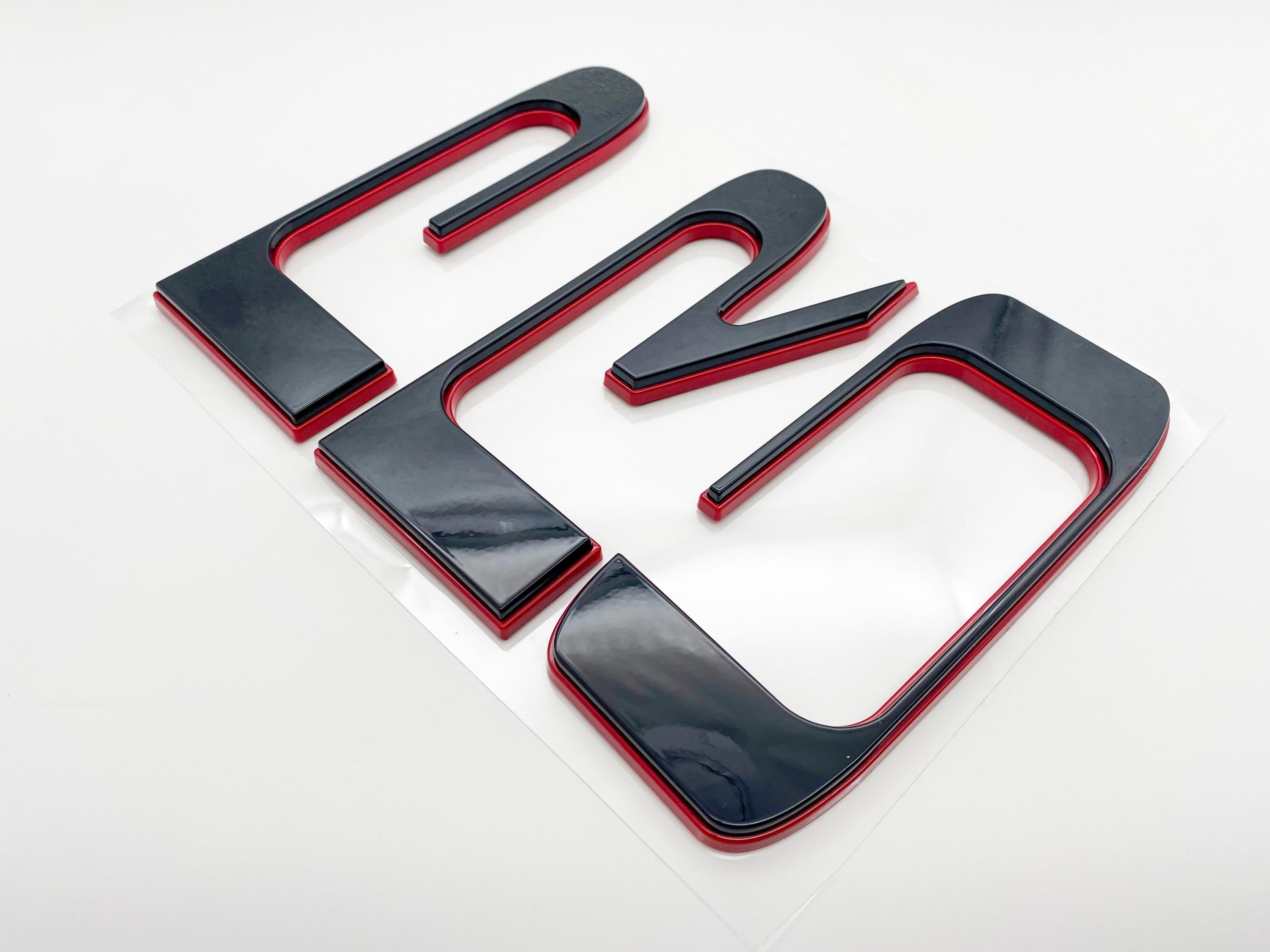 Black with Red outline Raised Tailgate Insert Letters Tailgate Letters Insert Plastic ABS Badge Fits 2022+ Tundra TRD Pro Tailgate Decals