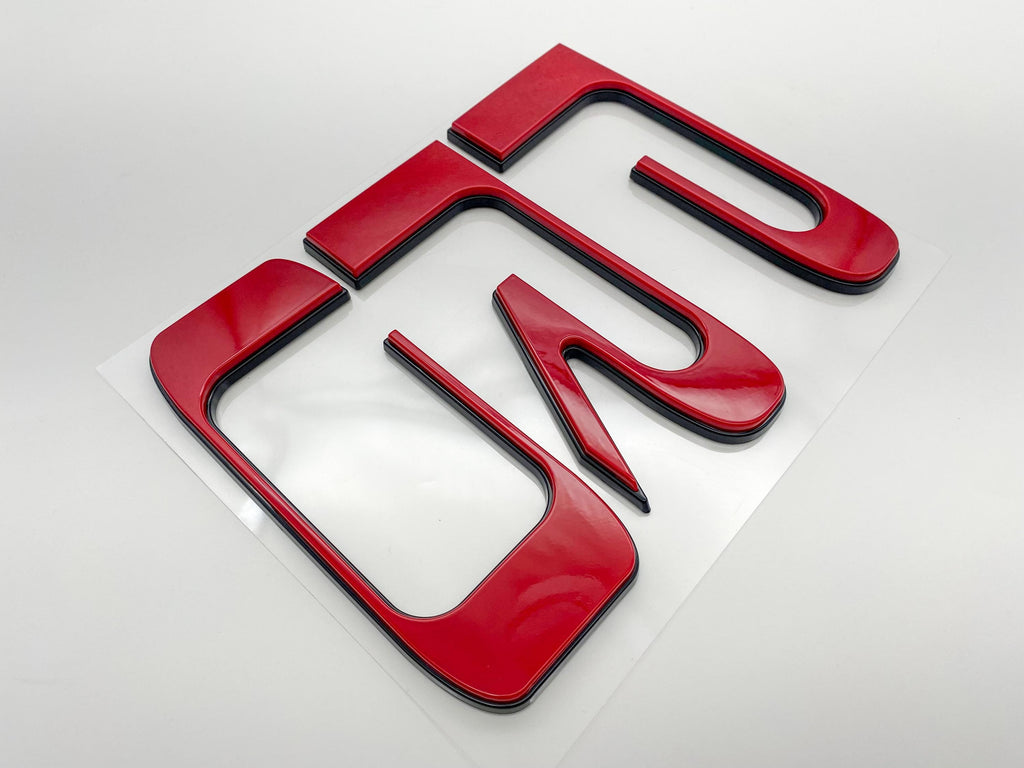 Red with Black outline Raised Tailgate Insert Letters Tailgate Letters Insert Plastic ABS Badge Fits 2022+ Tundra TRD Pro Tailgate Decals