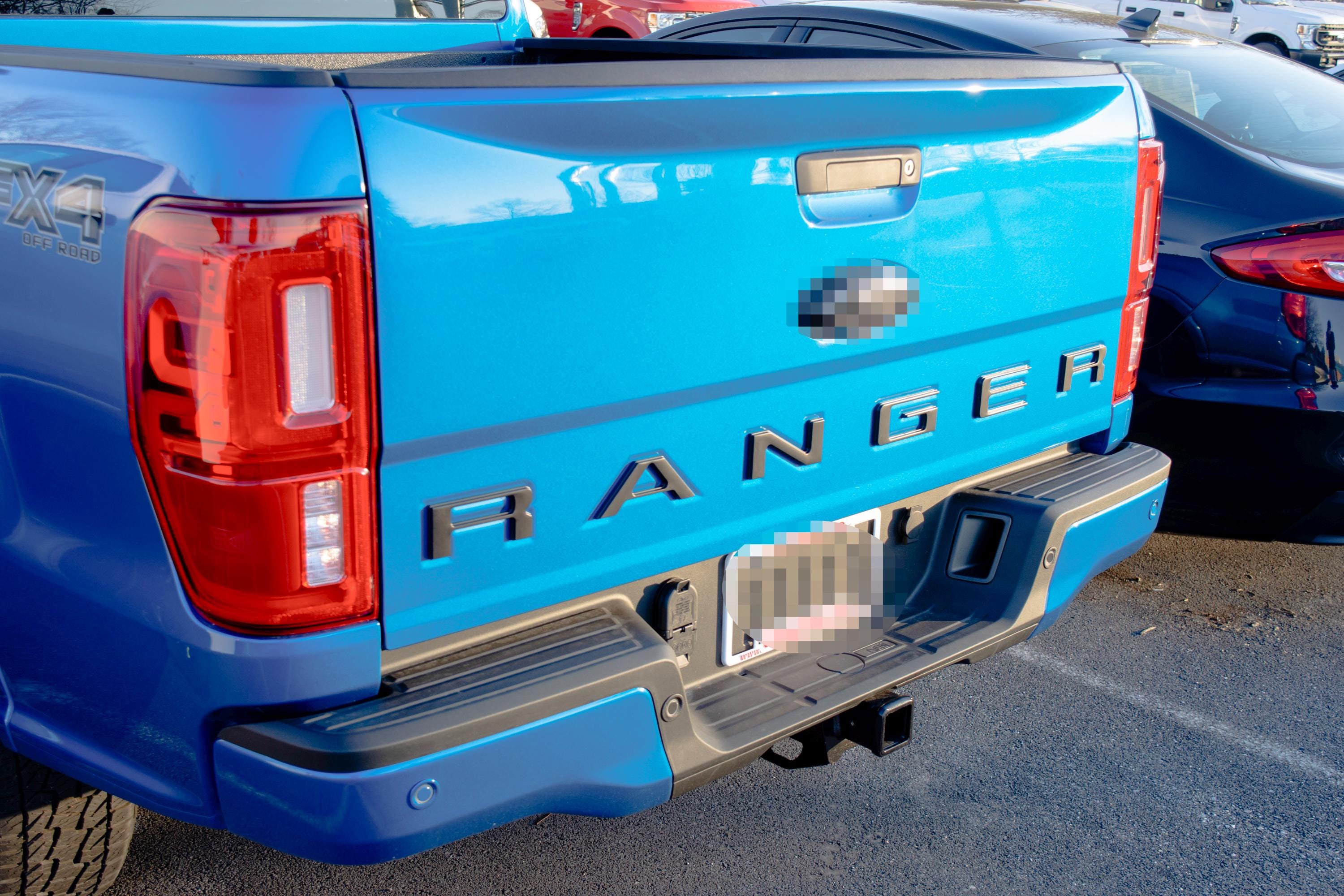 Double Layer Matte Black Raised Tailgate Insert Letters Tailgate Letters Insert Plastic ABS Badge Fits 2019-2023 Ford Ranger Tailgate