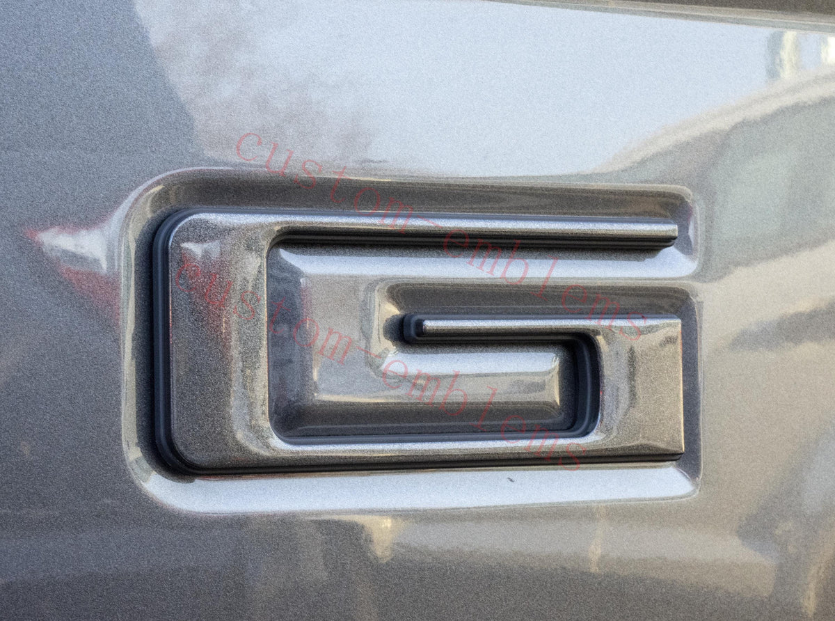 Gray with black outline Raised Tailgate Insert Letters Tailgate Letters Insert Plastic ABS Badge Fits 2019-2023 Ford Ranger Tailgate