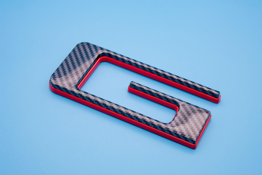 Black fiber with Red outline Raised Tailgate Insert Letters Tailgate Letters Insert Plastic ABS Badge Fits 2019-2023 Ford Ranger Tailgate