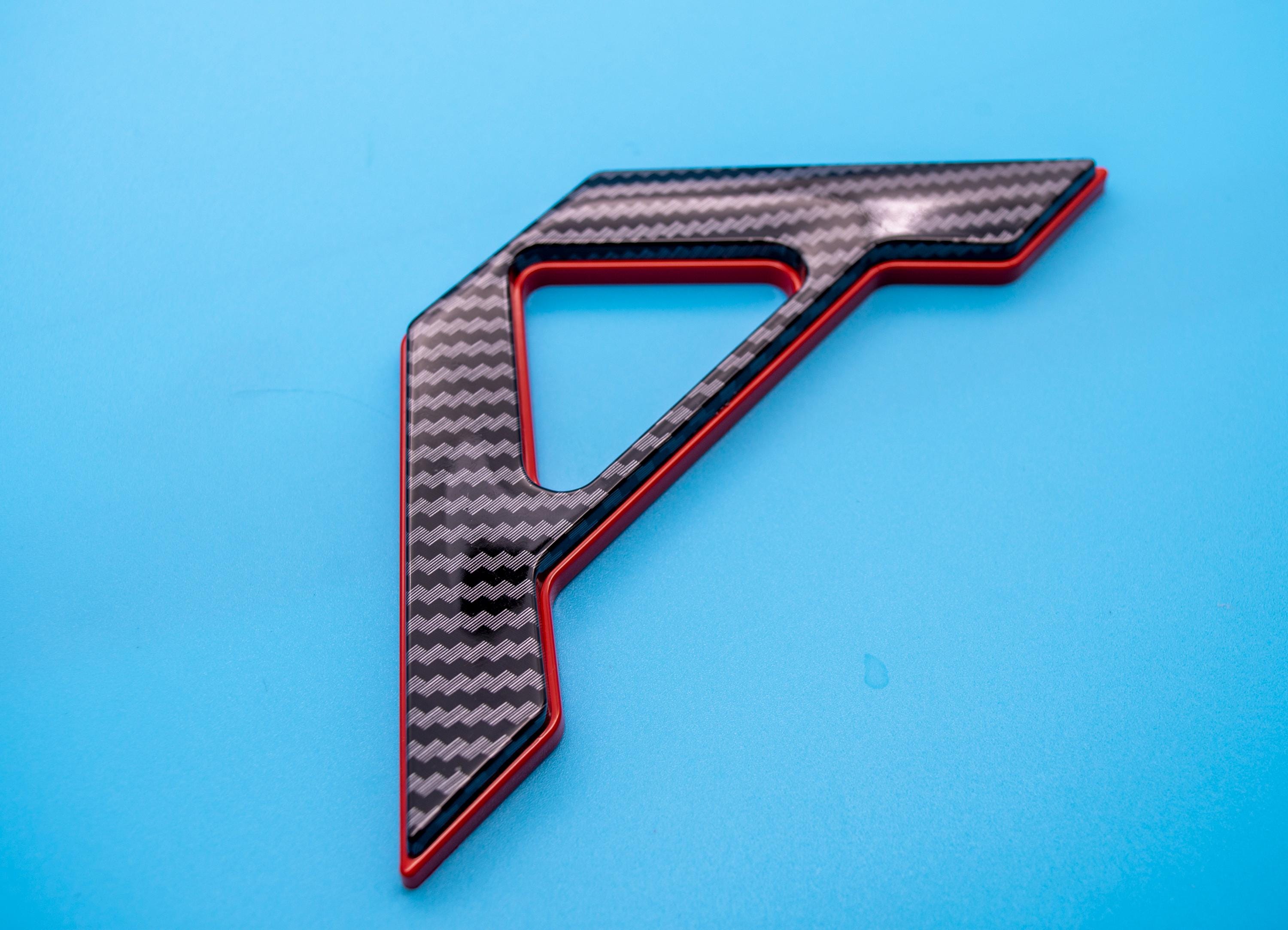 Black fiber with Red outline Raised Tailgate Insert Letters Tailgate Letters Insert Plastic ABS Badge Fits 2019-2023 Ford Ranger Tailgate