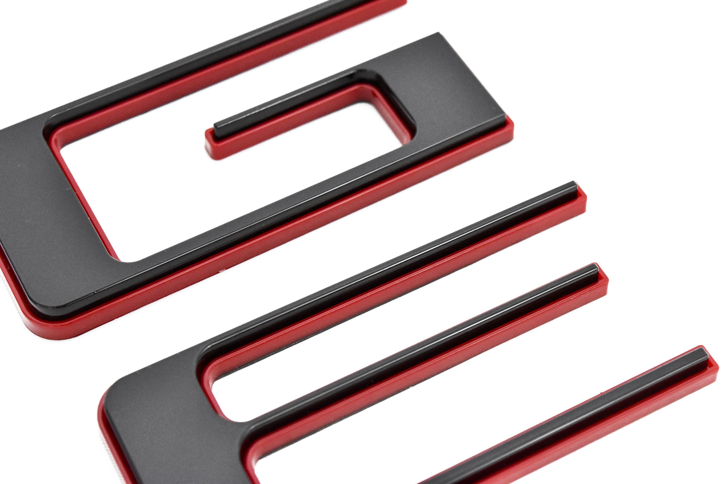 Black with Red Outline Raised Tailgate Insert Letters Tailgate Letters Insert Plastic ABS Badge Fits 2024 and up Ford Ranger Tailgate