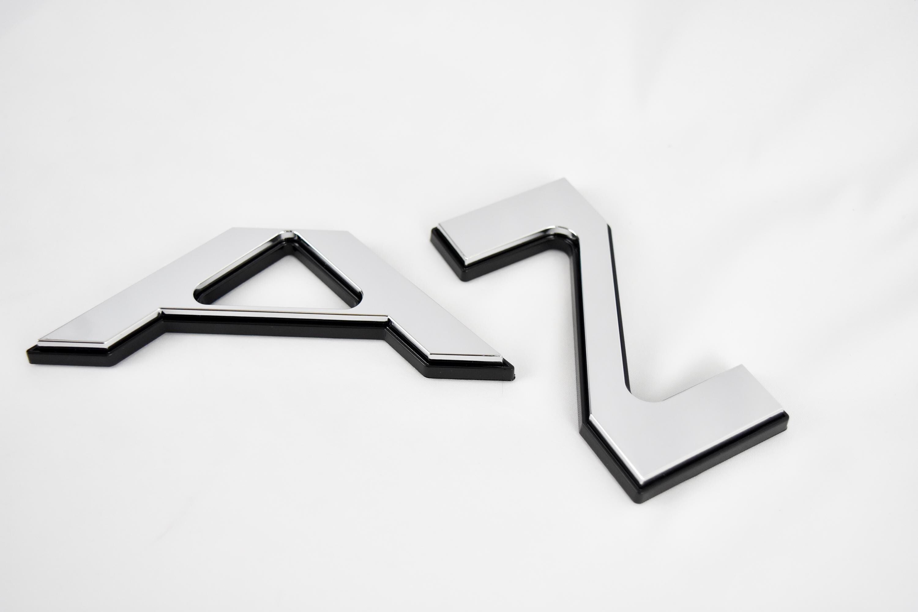 Chrome with Black Outline Raised Tailgate Insert Letters Tailgate Letters Insert Plastic ABS Badge Fits 2024 and up Ford Ranger Tailgate