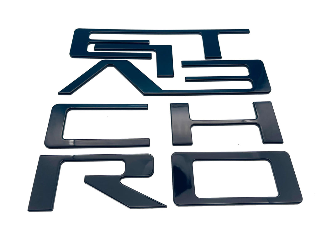 3D Raised Coated Tailgate Letter Inserts Decals Fit With Chevrolet Silverado 2019-2024 Model