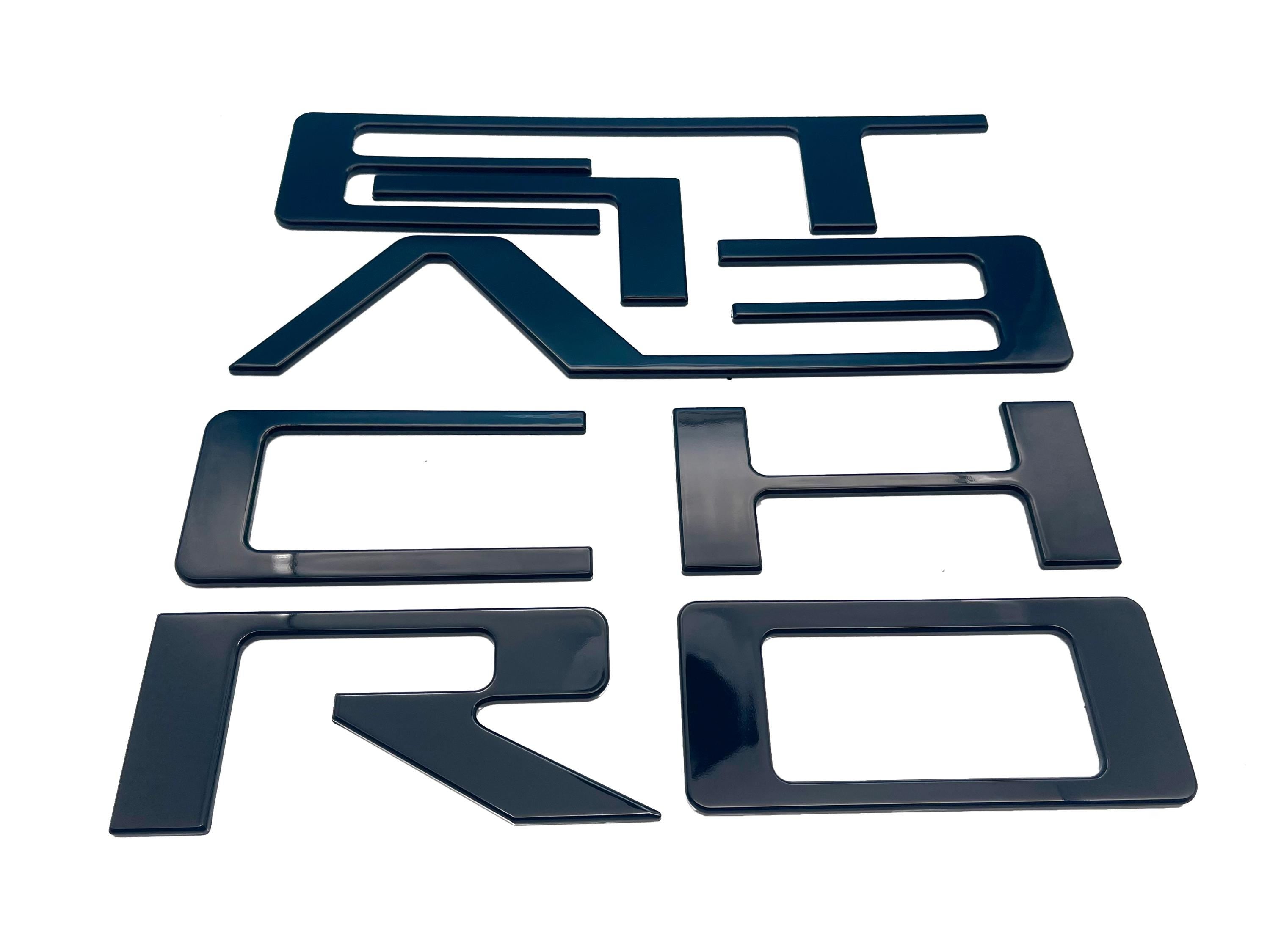 3D Raised Coated Tailgate Letter Inserts Decals Fit With Chevrolet Silverado 2019-2024 Model