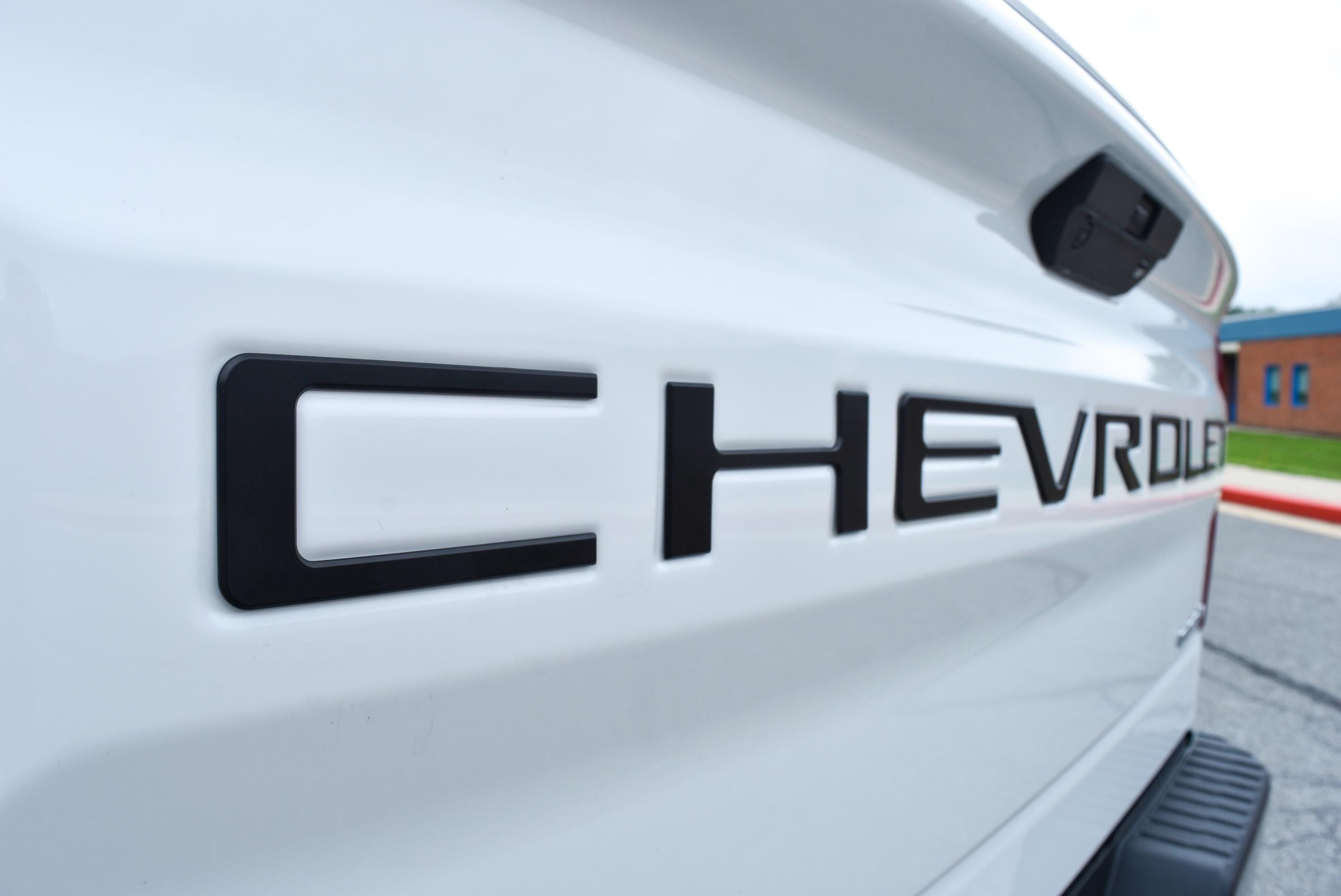 Matte Black 3D Raised Coated Tailgate Letter Inserts Decals Fit With Chevrolet Silverado 2019-2024 Model