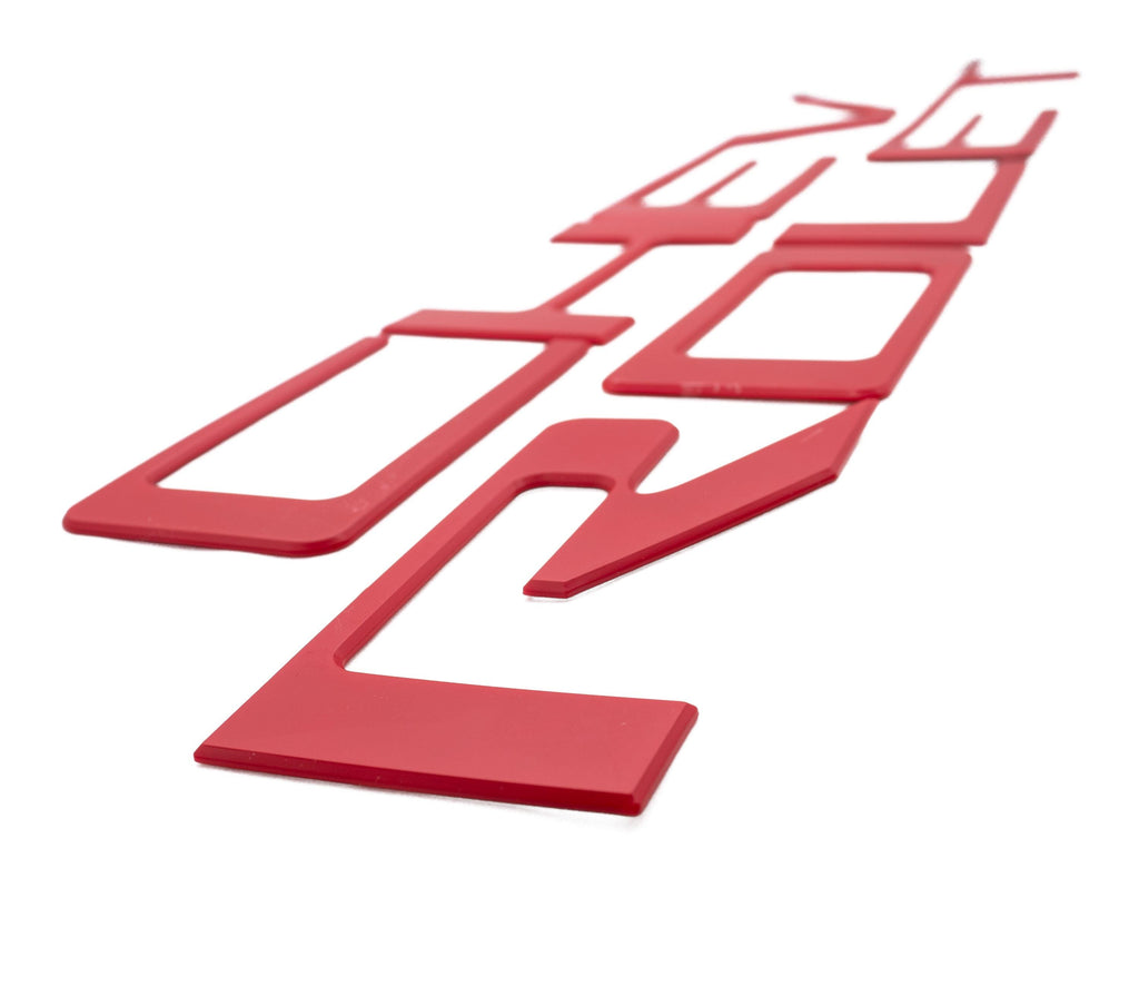 Red 3D Raised Coated Tailgate Letter Inserts Decals Fit With Chevrolet Silverado 2019-2024 Model