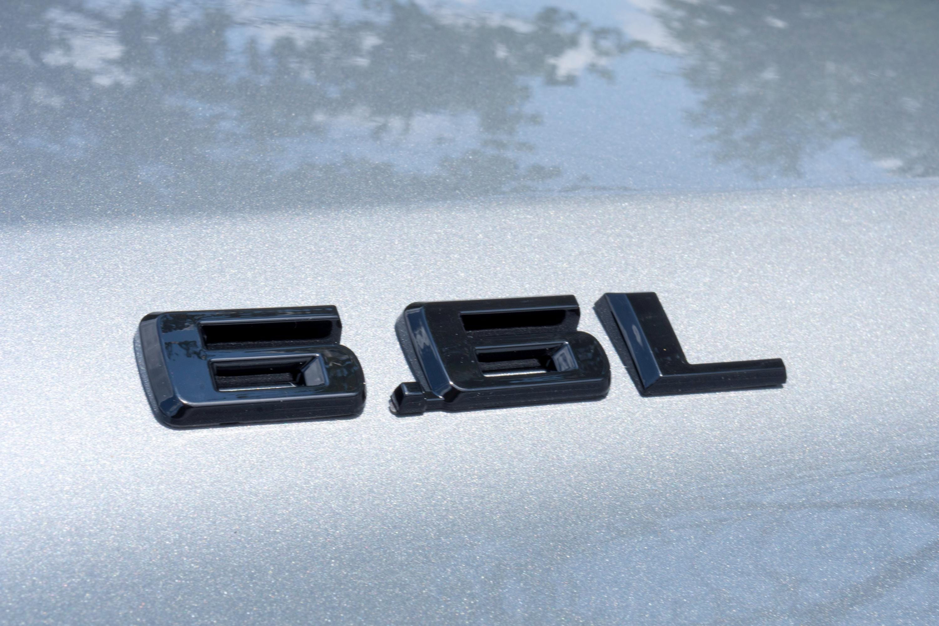 Gloss Black 6.6L Solid Replacement Emblems Letter Decals Badge Fit With Chevrolet Silverado 2019-2024 Model