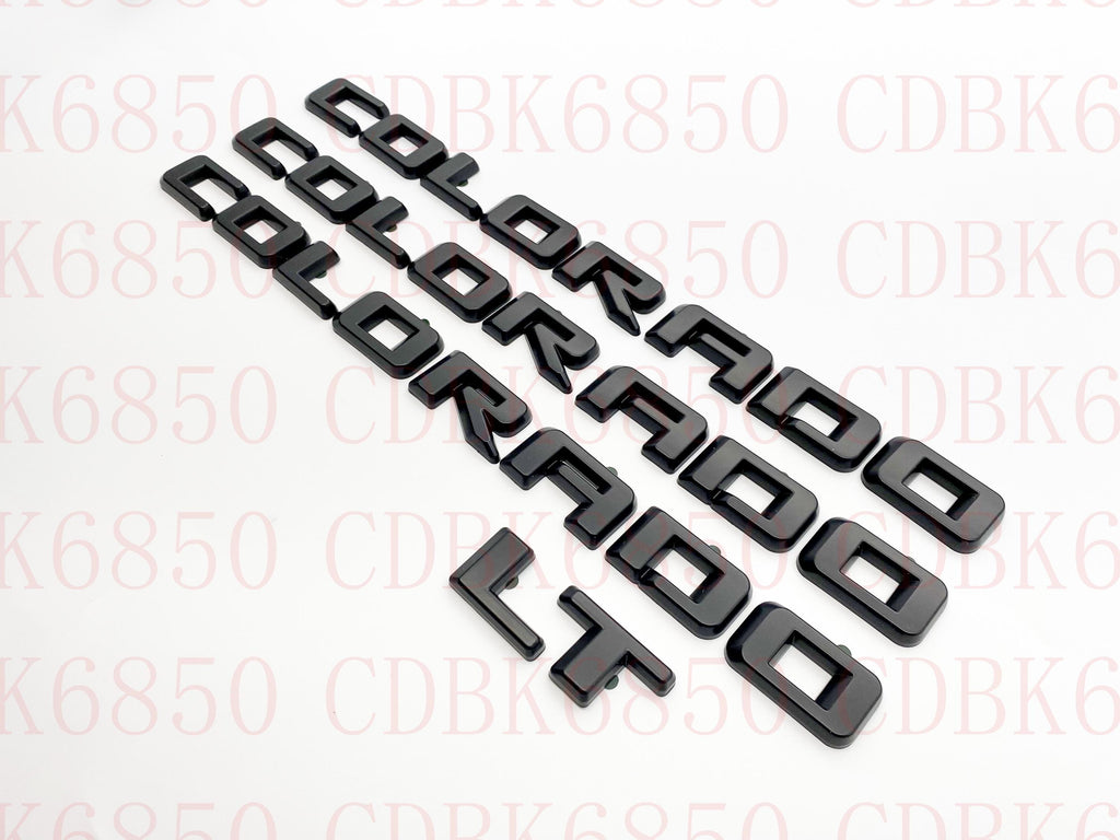 OVERLAY Matte Black Emblems Letters Fits 2023 and up Fit Chevy Colorado Fender & Tailgate Matte Black Badge Logo Emblem Truck