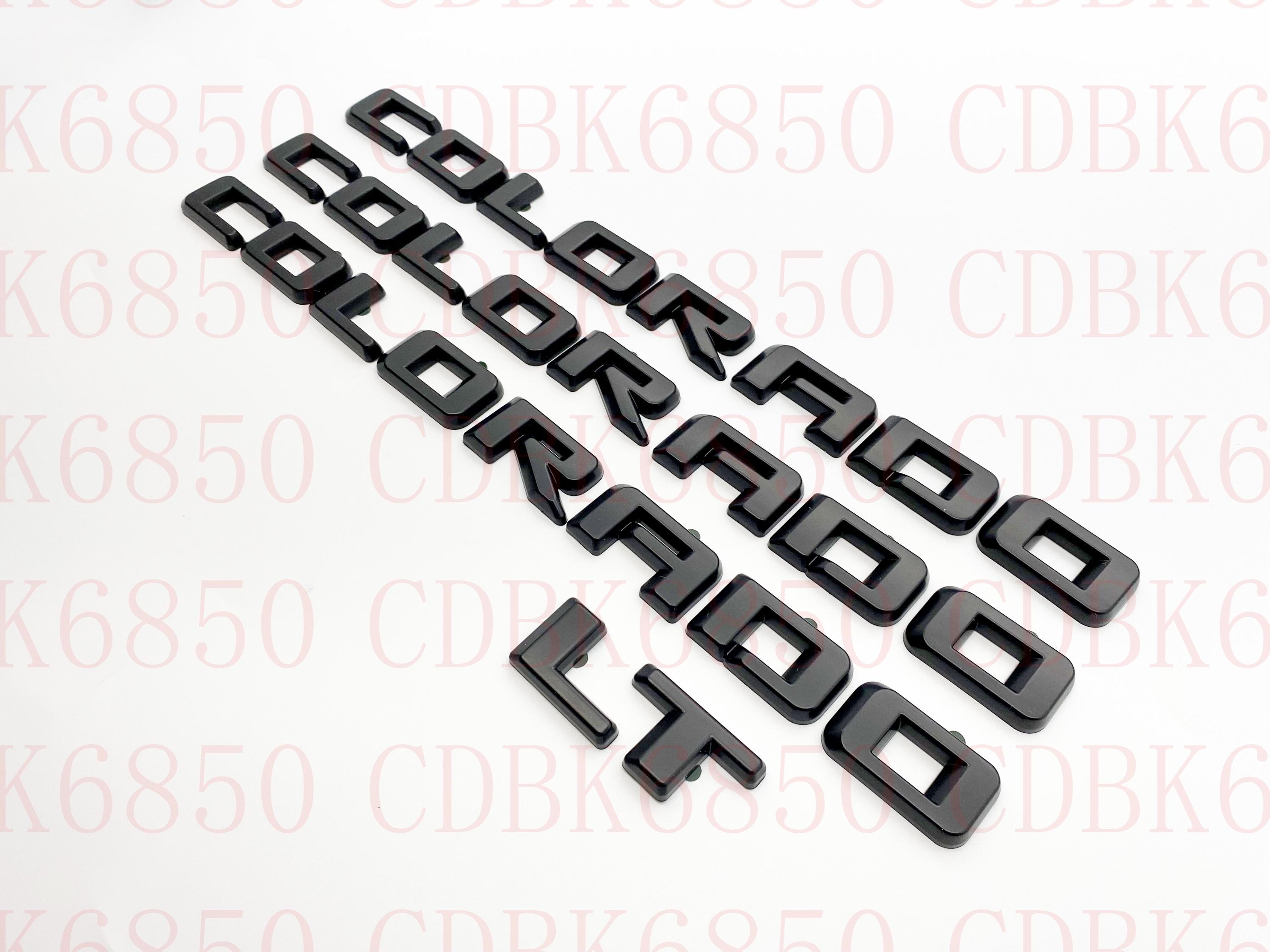 OVERLAY Matte Black Emblems Letters Fits 2023 and up Fit Chevy Colorado Fender & Tailgate Matte Black Badge Logo Emblem Truck