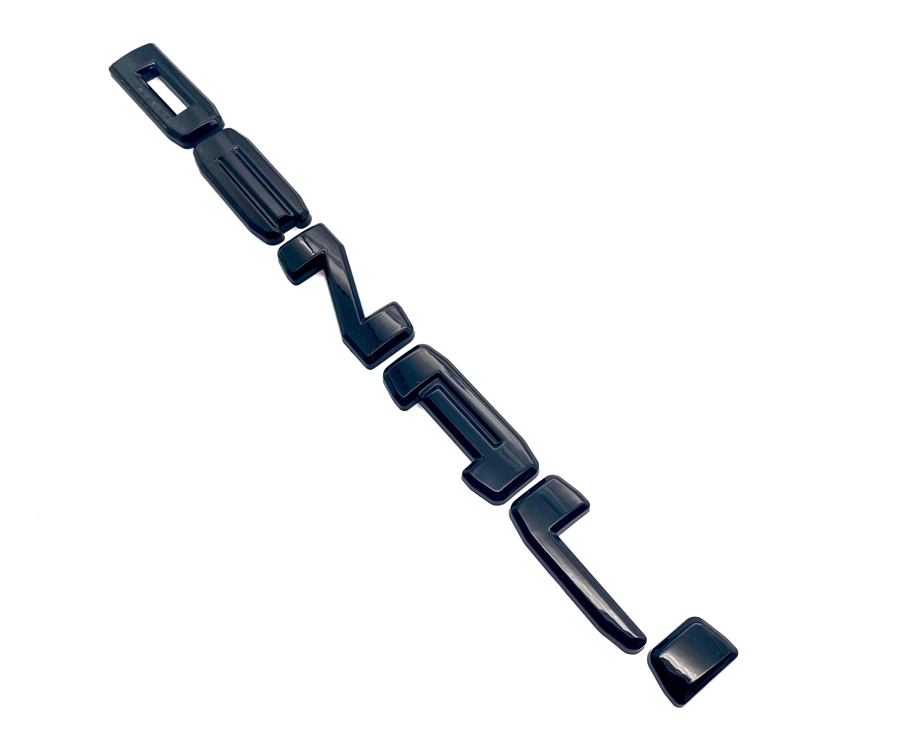 4Pcs Gloss Black Overlay Emblems Kit 2021-2025 Yukon Denali Letters Emblem 3D Door Rear Nameplate