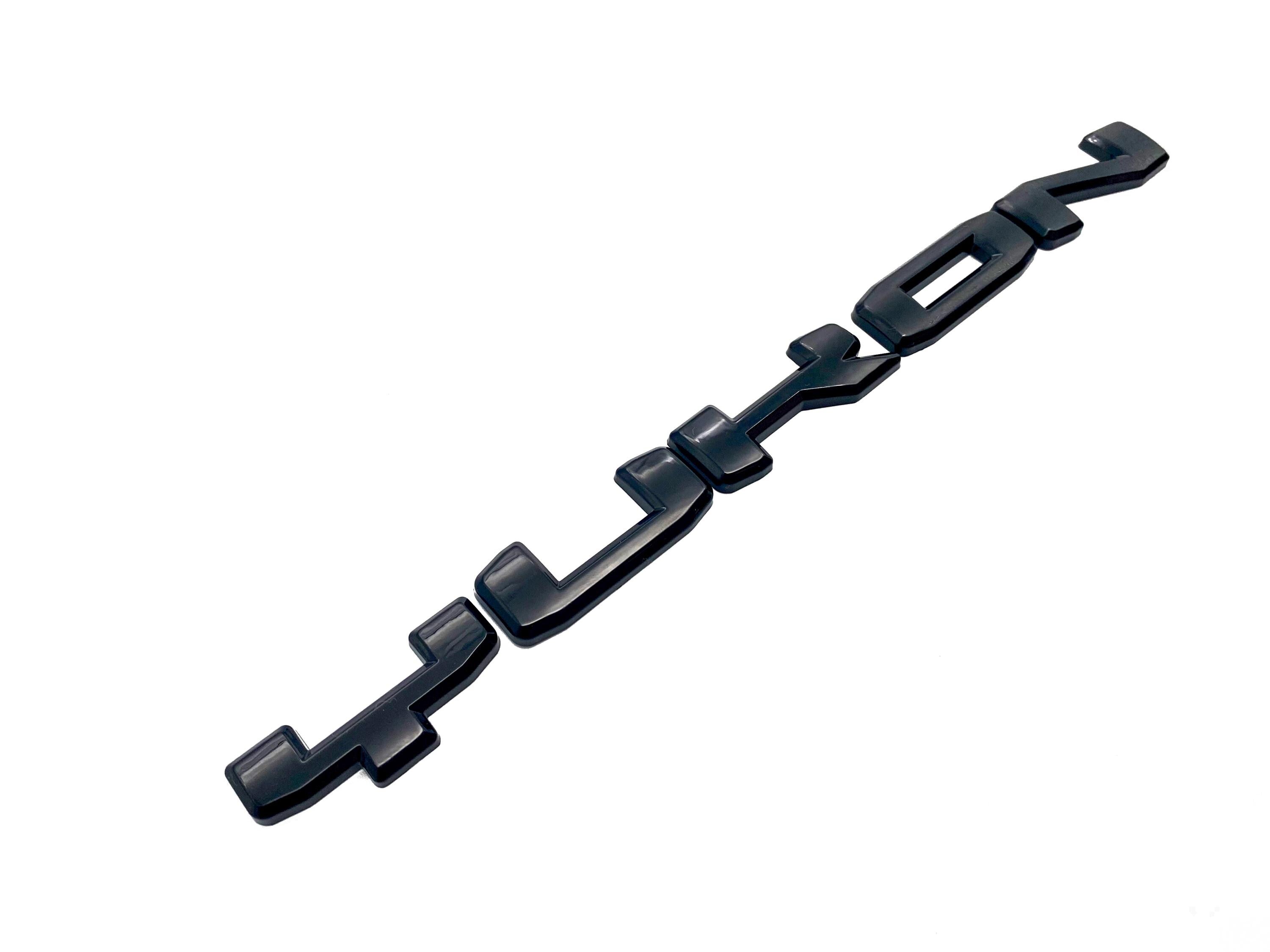 4Pcs Gloss Black Overlay Emblems Kit 2021-2025 Yukon SLE Letters Emblem 3D Door Rear Nameplate