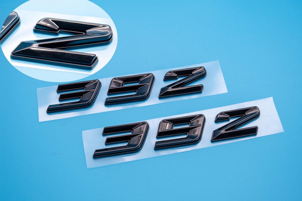 392 Gloss Black Fender Badges  Emblem Angry Aggressive Car Badge | 2 BADGES | 345 3D Fender Badges