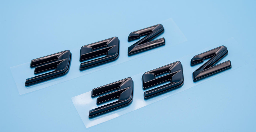 392 Gloss Black Fender Badges  Emblem Angry Aggressive Car Badge | 2 BADGES | 345 3D Fender Badges