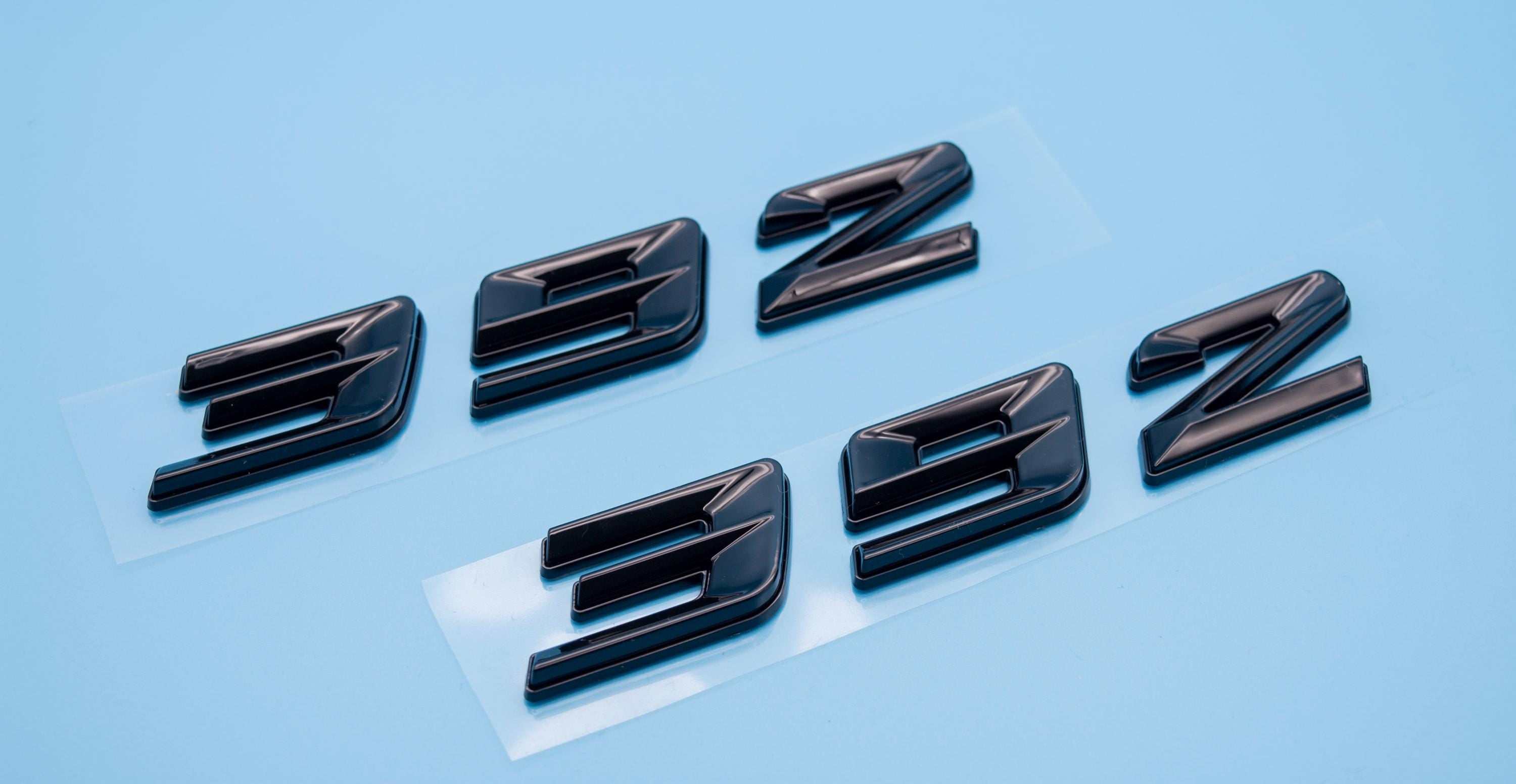 392 Gloss Black Fender Badges  Emblem Angry Aggressive Car Badge | 2 BADGES | 345 3D Fender Badges