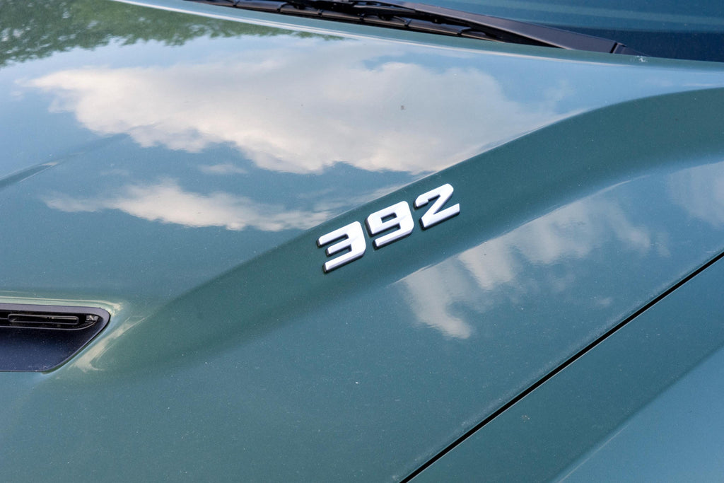 392 White With Black Fender Badges  Emblem Angry Aggressive Car Badge | 2 BADGES | 345 3D Fender Badges