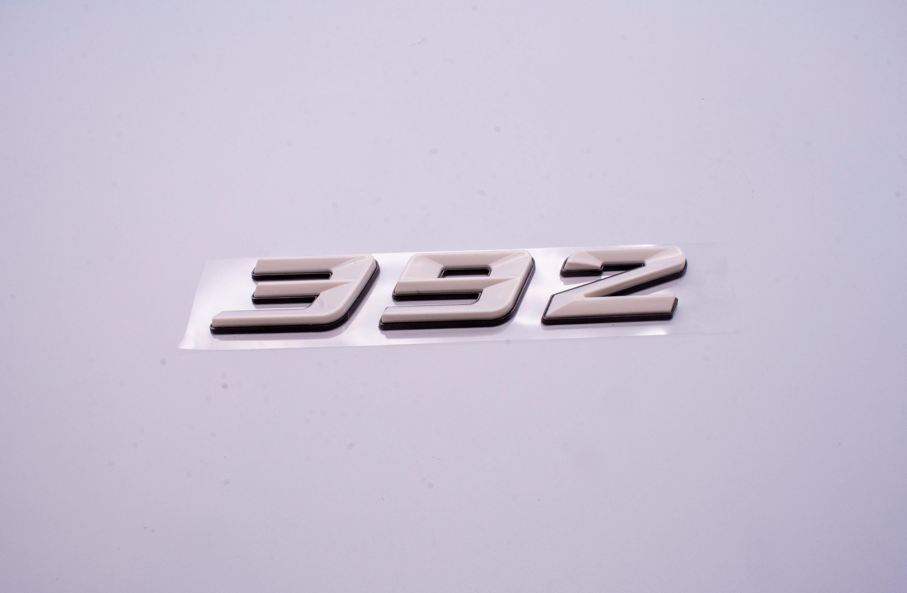 392 White With Black Fender Badges  Emblem Angry Aggressive Car Badge | 2 BADGES | 345 3D Fender Badges