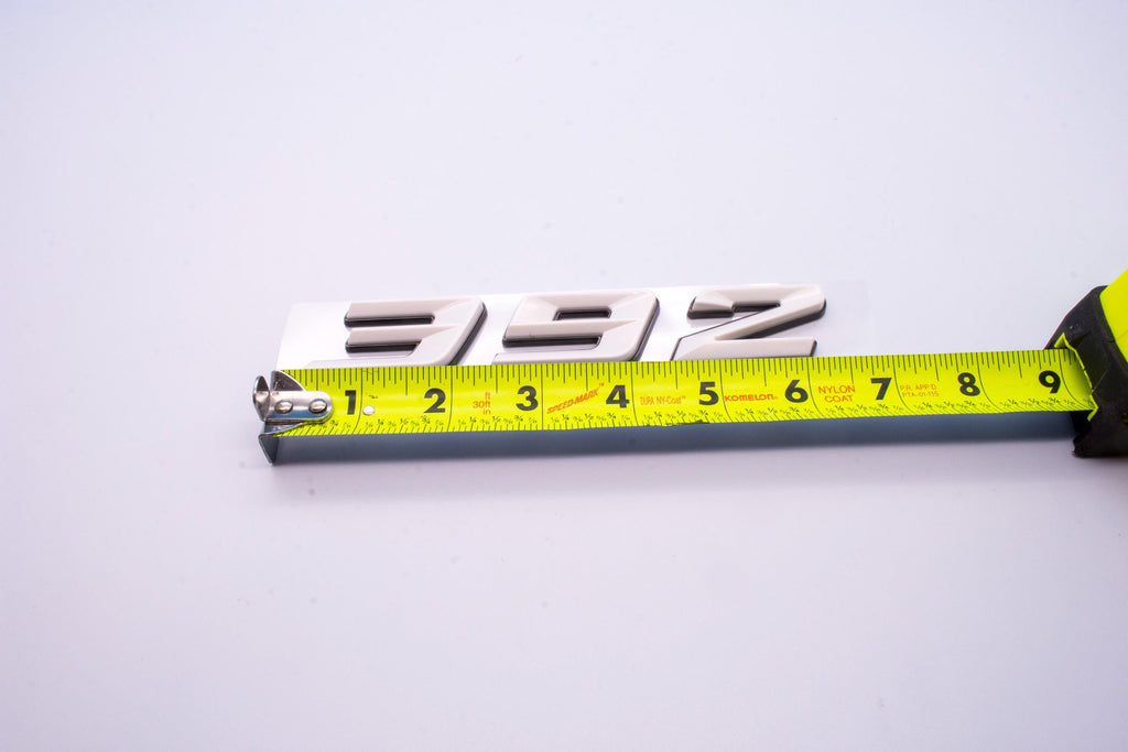 392 White With Black Fender Badges  Emblem Angry Aggressive Car Badge | 2 BADGES | 345 3D Fender Badges