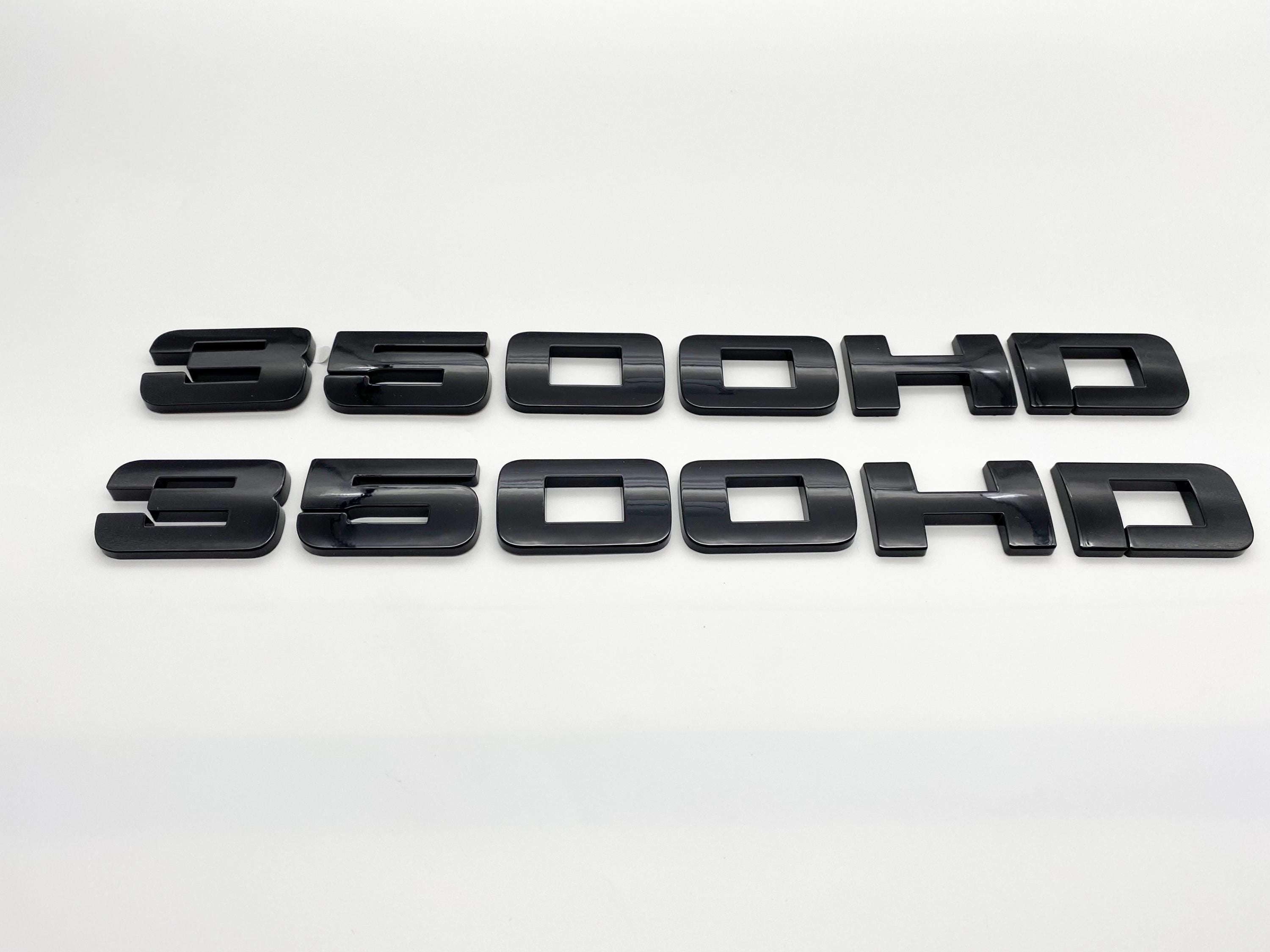 4Pcs Overlay Gloss Black Doors Rear Emblems Fit 2007-2018 Silverado Sierra 3500HD LT