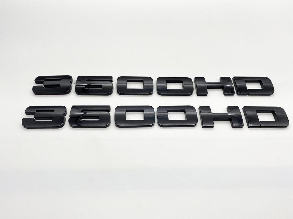 4Pcs Overlay Gloss Black Doors Rear Emblems Fit 2007-2018 Silverado Sierra 3500HD LTZ