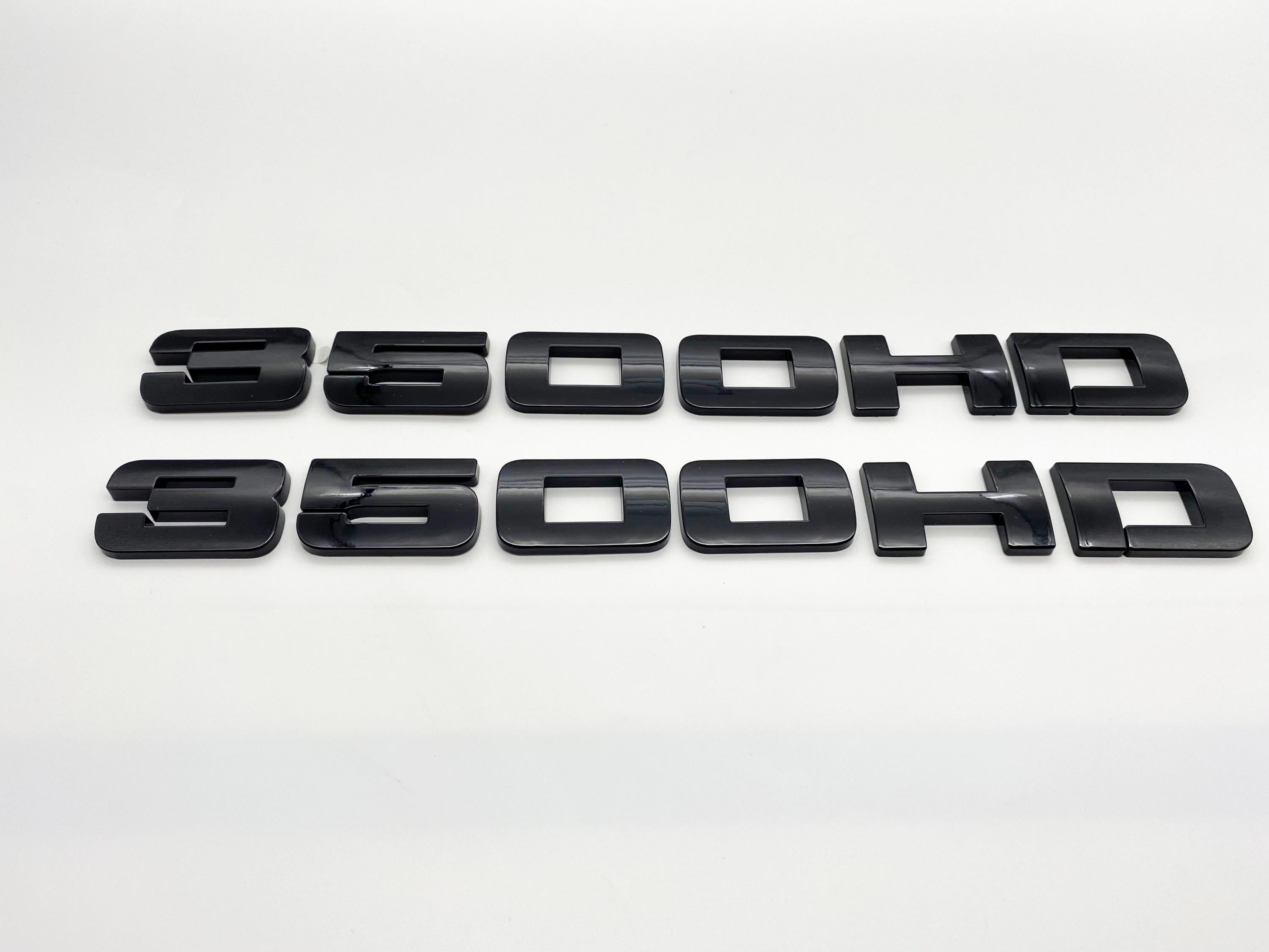 4Pcs Overlay Gloss Black Doors Rear Emblems Fit 2007-2018 Silverado Sierra 3500HD LTZ