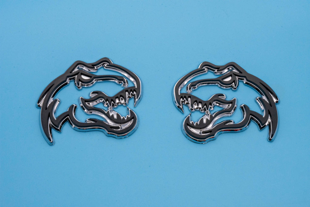 Double Layer Dinosaur Fender Badges | Aggressive Raptor Design for F150, RAM 1500, and More | 2 Premium Badges