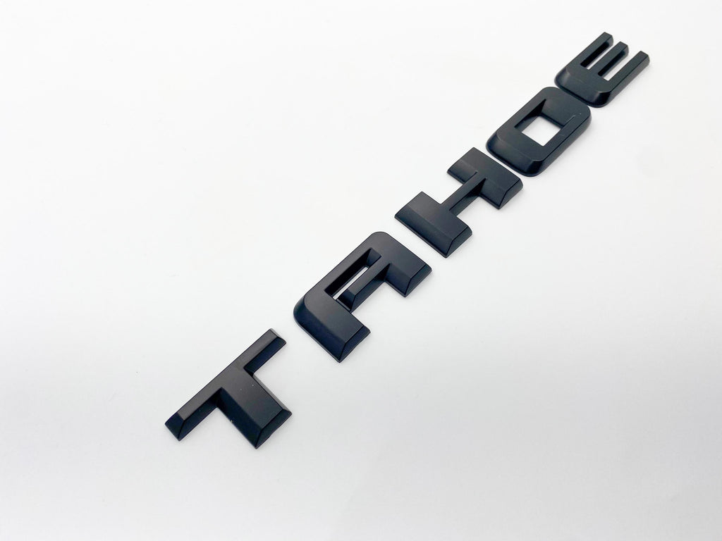 2PC Matte black Door Rear TAHOE LT OVERLAY Emblems Letters 2021+ Chevrolet Tahoe