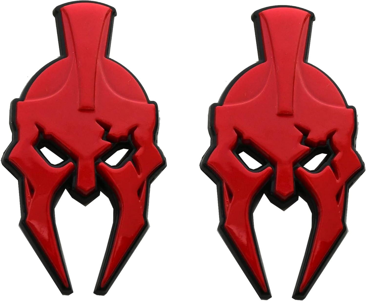 Gladiator Spartan Helm Offroad SUV Auto Emblem Text , Jeep Wrangler Mod 3D Sticker