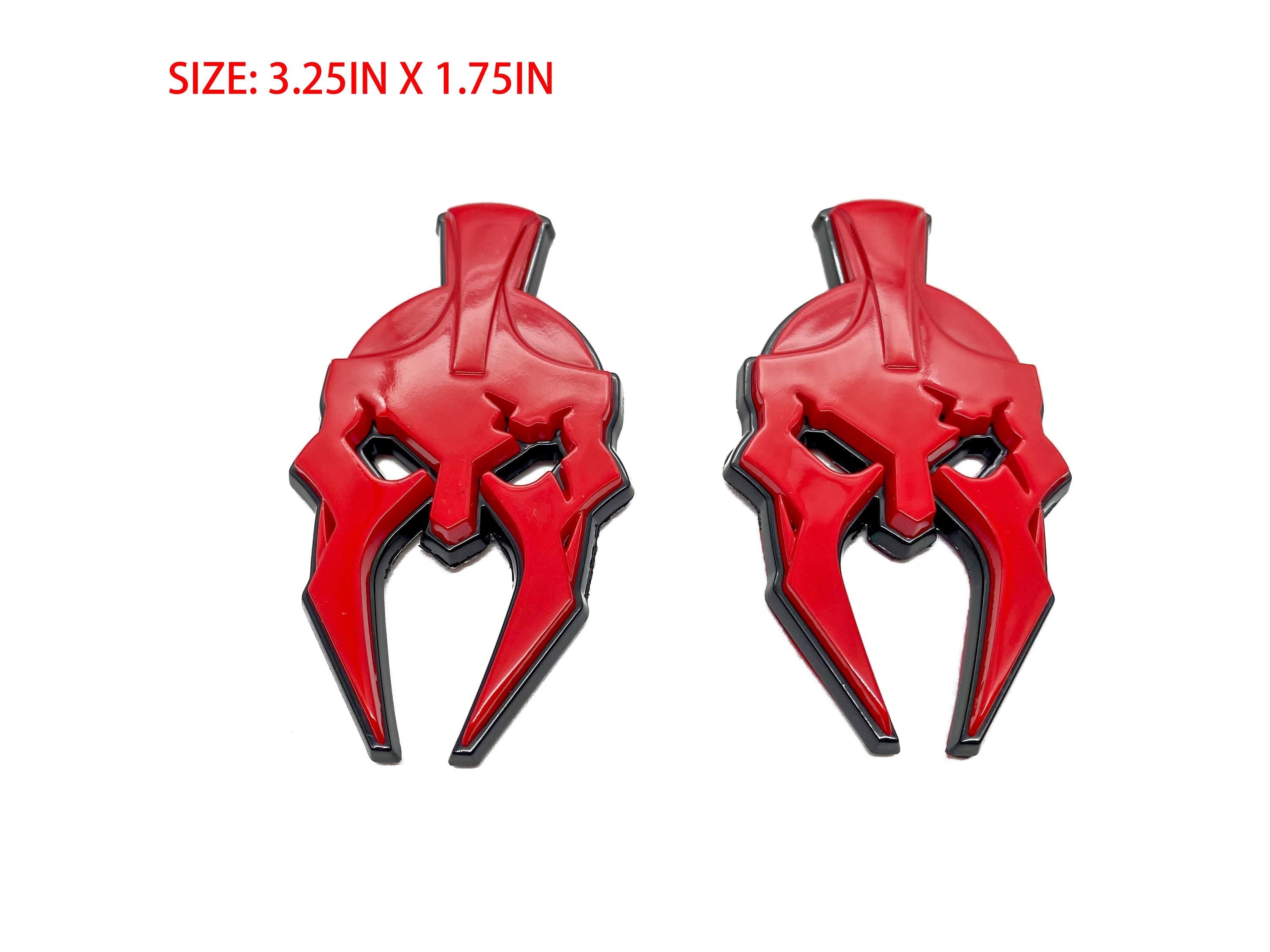 Gladiator Spartan Helm Offroad SUV Auto Emblem Text , Jeep Wrangler Mod 3D Sticker