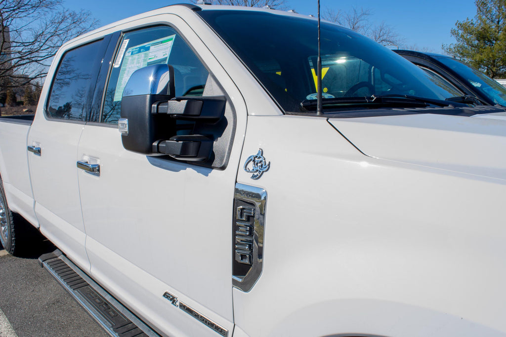 Chrome on Black Elephant Head Fender Left/Right Side Badge 3D Emblems Decal Stickers for Hellephant Challenger Charger TRX Silverado