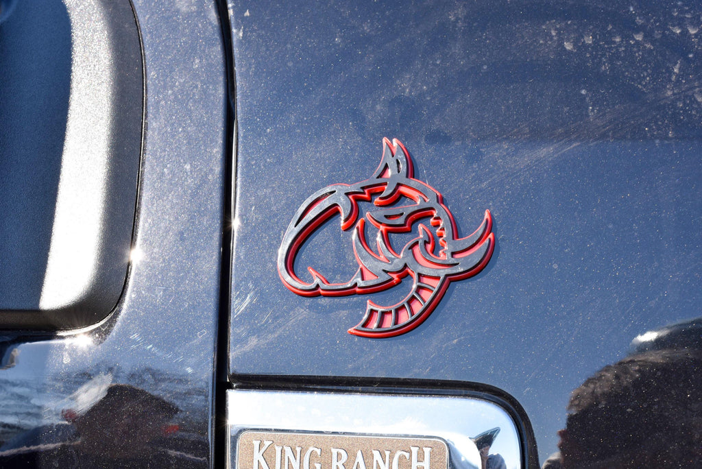 Elephant Head Fender Left/Right Side Badge 3D Emblems Decal Stickers for Hellephant Challenger Charger TRX Silverado