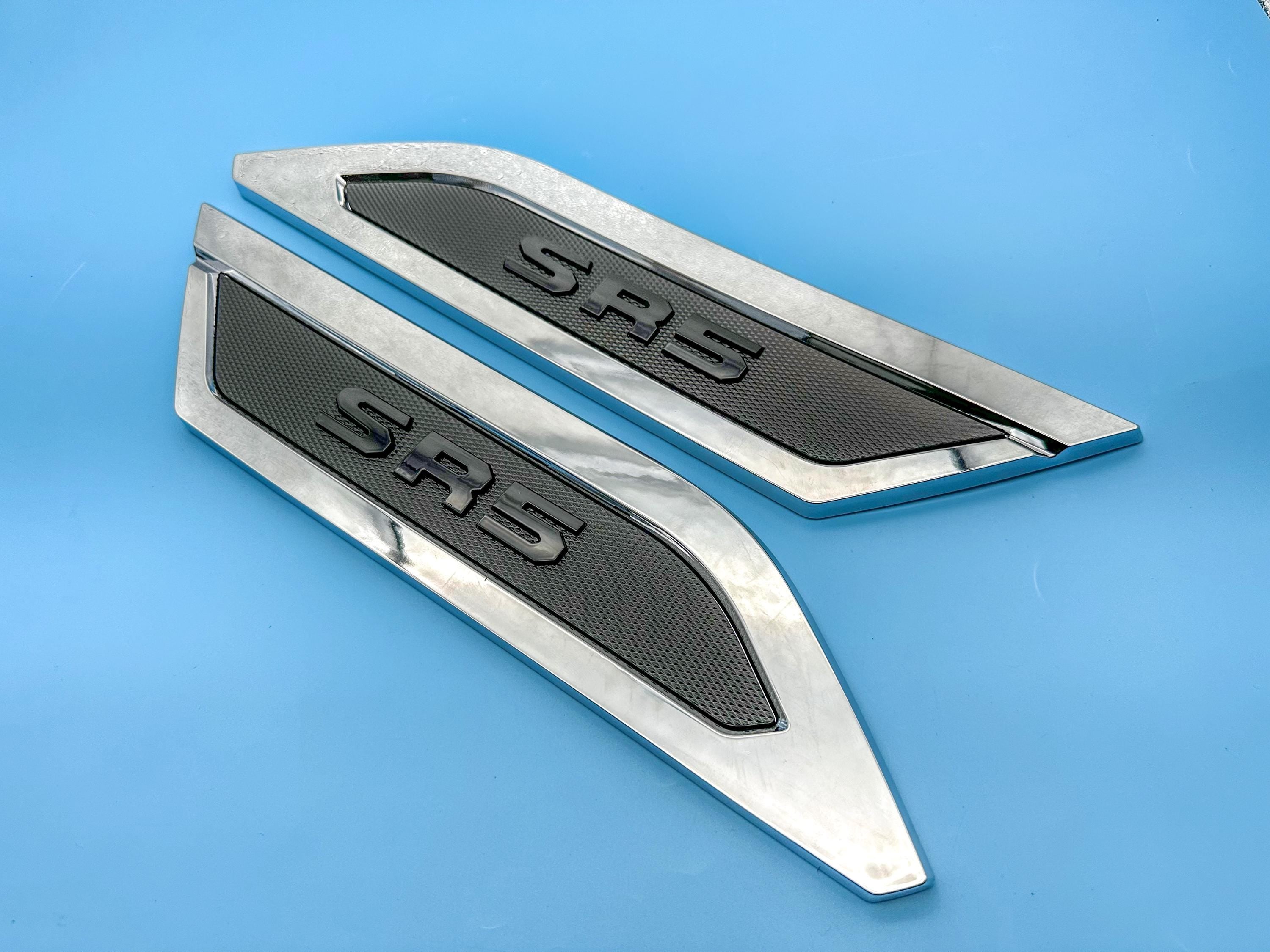 Black Chrome Door Side Body Molding Trim For 2022-2025 Toyota Tundra SR5