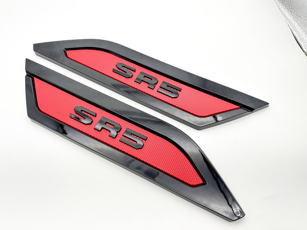 Red Black Door Side Body Molding Trim For 2022-2025 Toyota Tundra SR5