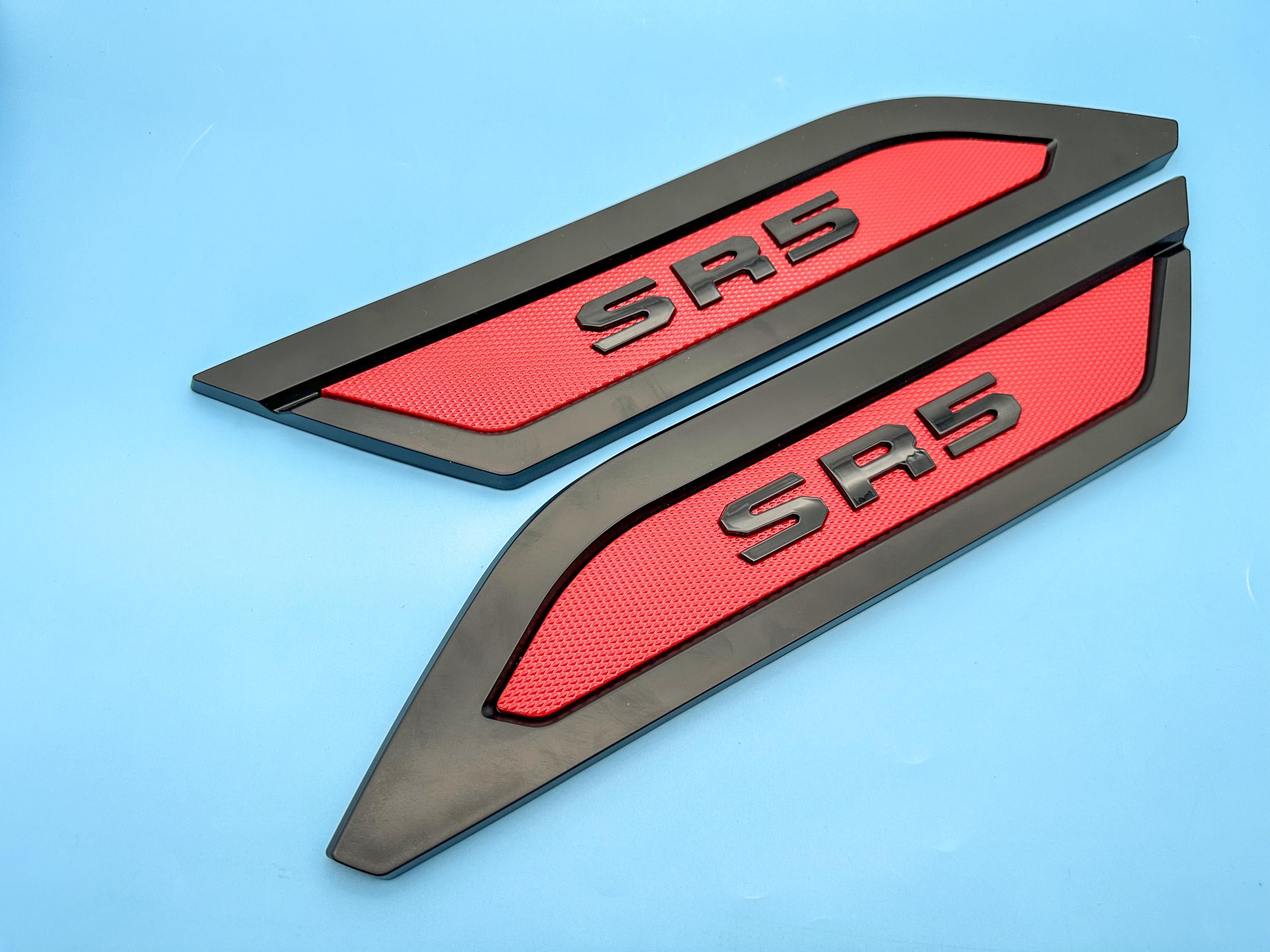 Red Black Door Side Body Molding Trim For 2022-2025 Toyota Tundra SR5