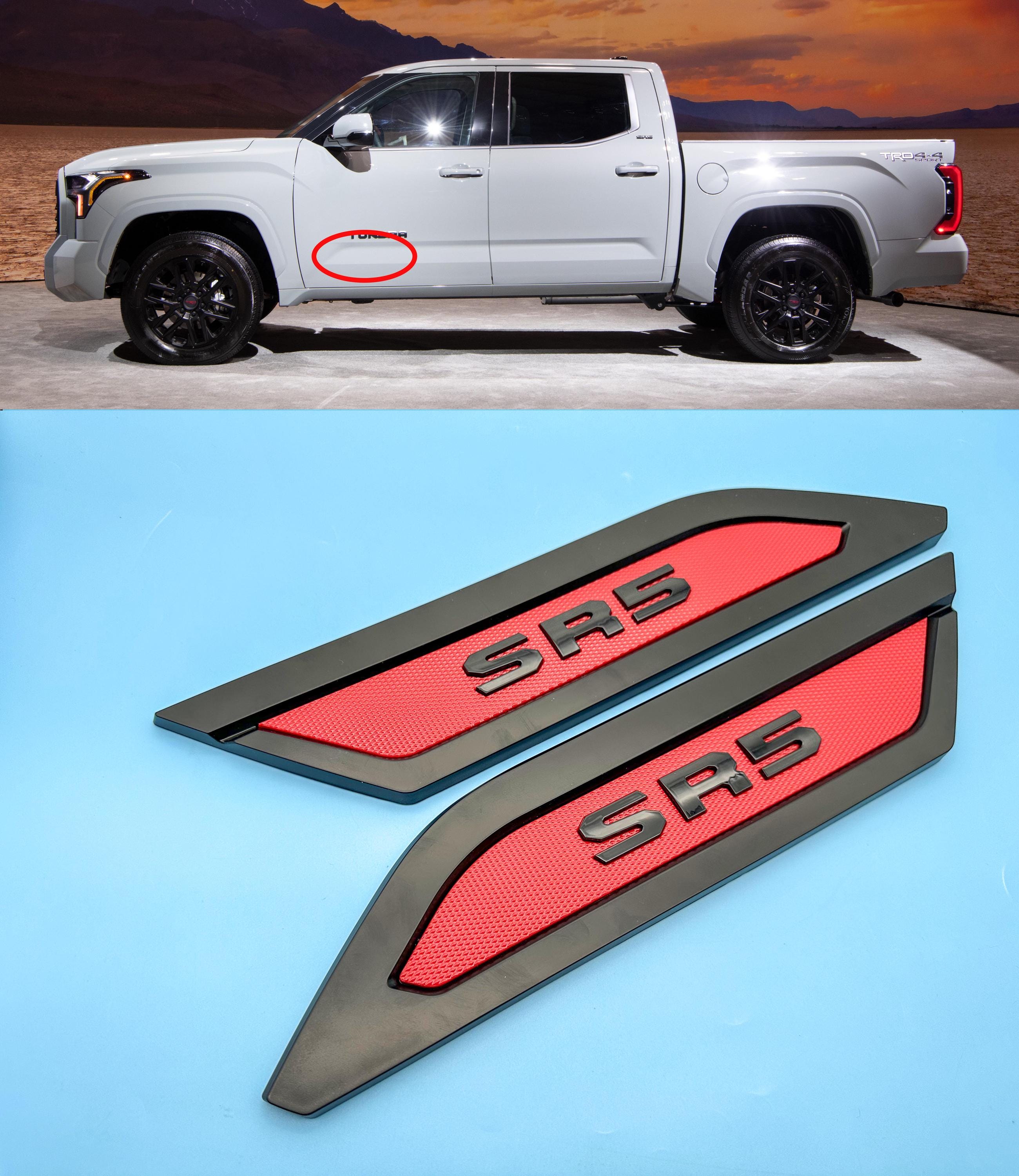 Red Black Door Side Body Molding Trim For 2022-2025 Toyota Tundra SR5