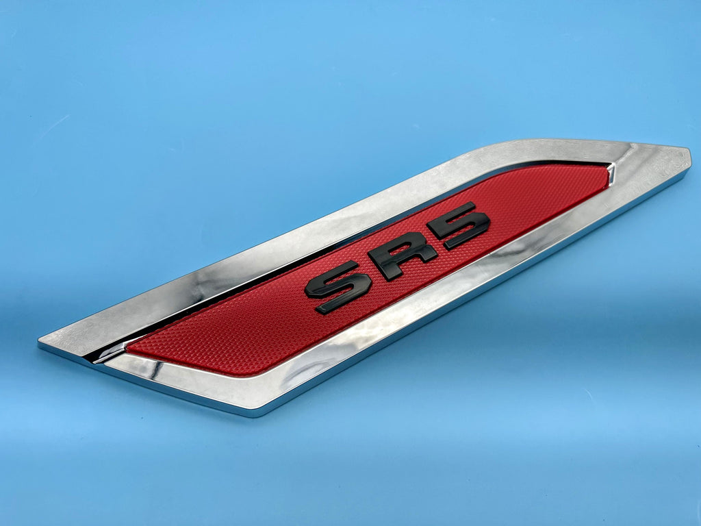 Red Chrome Door Side Body Molding Trim For 2022-2025 Toyota Tundra SR5