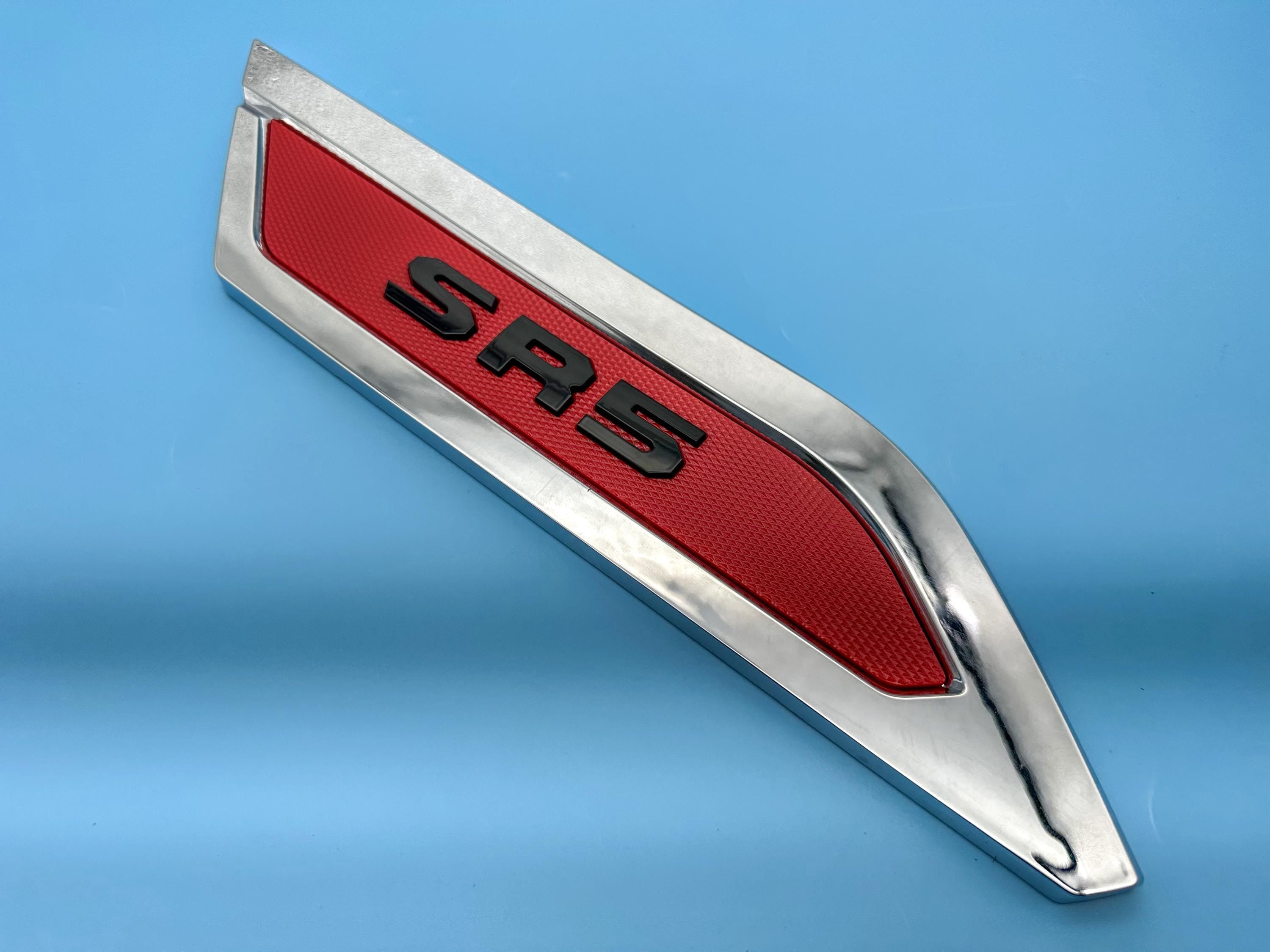 Red Chrome Door Side Body Molding Trim For 2022-2025 Toyota Tundra SR5