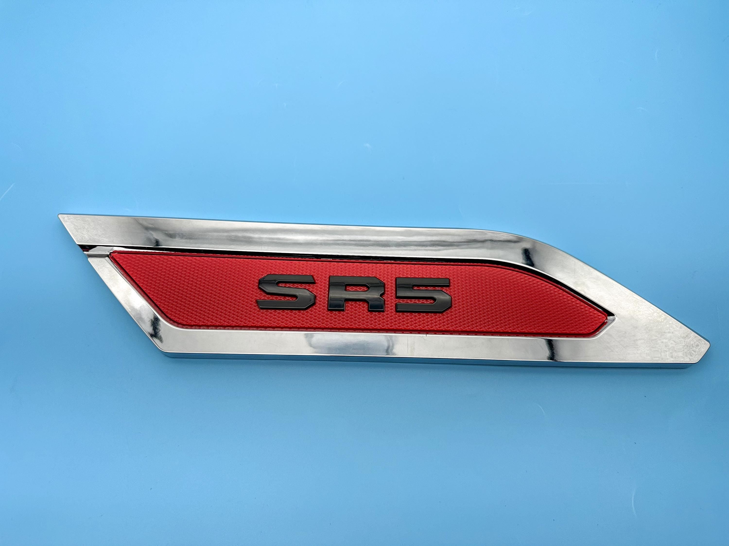 Red Chrome Door Side Body Molding Trim For 2022-2025 Toyota Tundra SR5