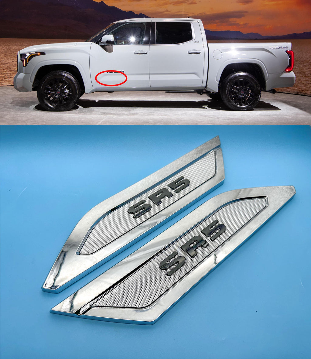 Chrome Door Side Body Molding Trim For 2022-2025 Toyota Tundra SR5
