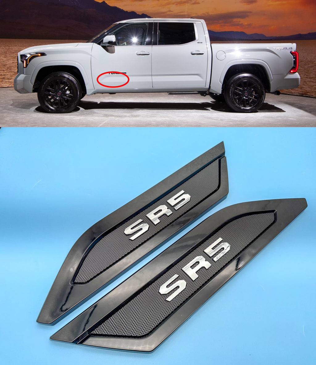 Gloss Black Door Side Body Molding Trim For 2022-2025 Toyota Tundra SR5